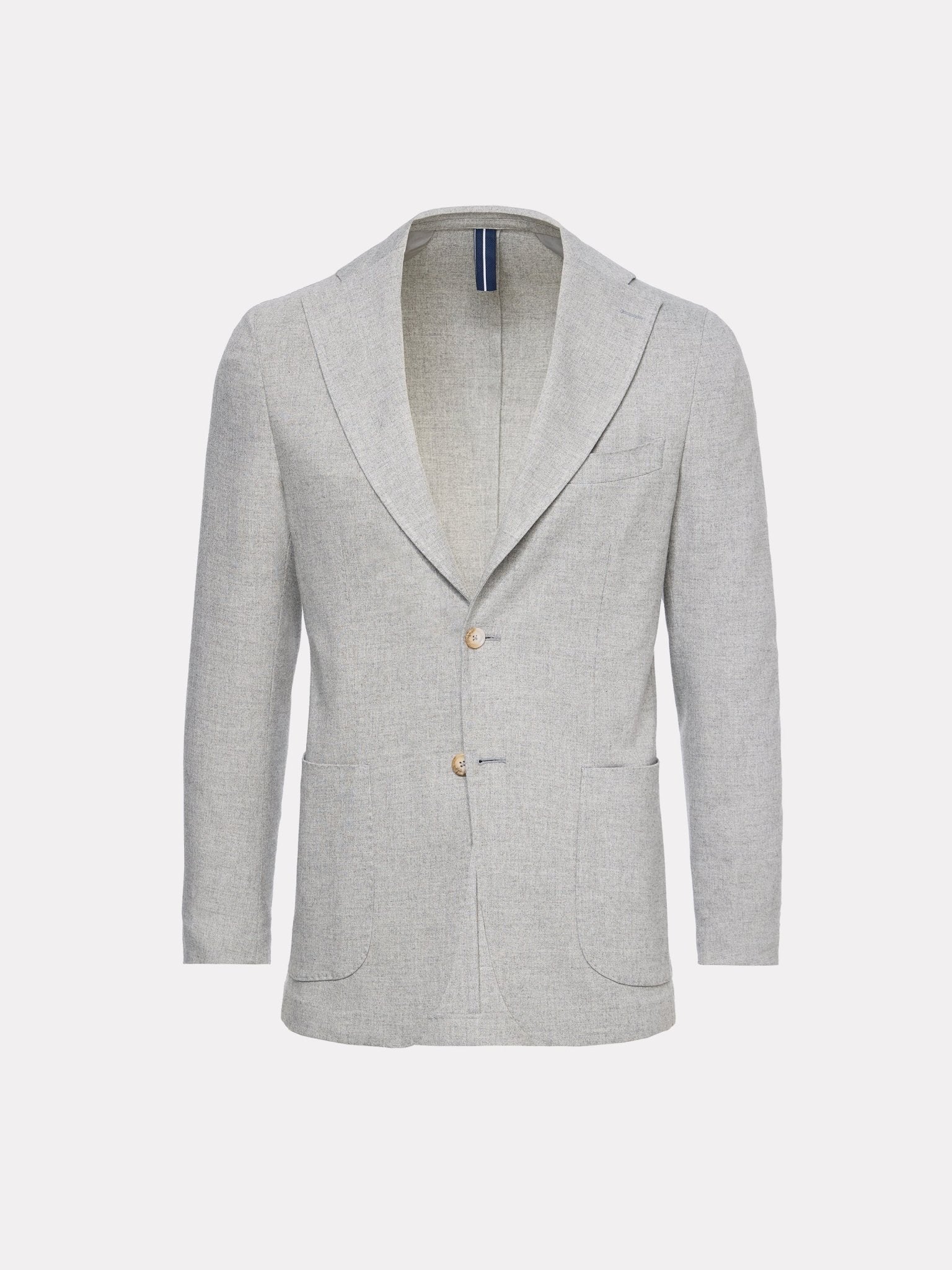 Costum slim fit gri cu rever decupat - Viggo