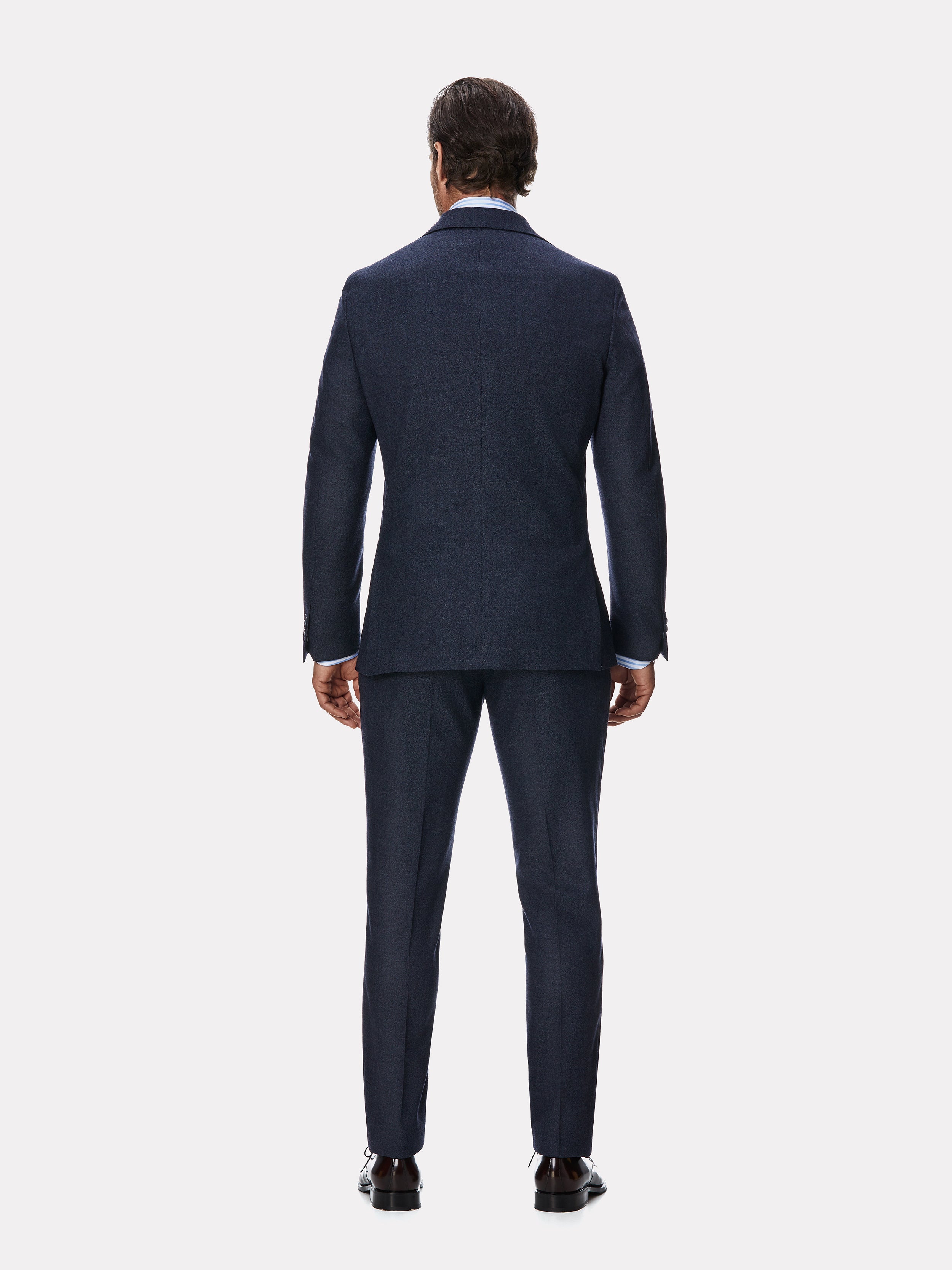 Costum tesatura Loro Piana bleumarin, flanel texturat