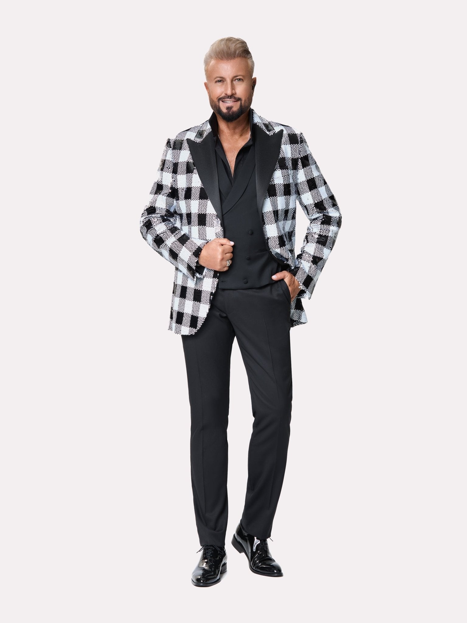 Sacou smoking made to measure cu paiete in carouri - Viggo