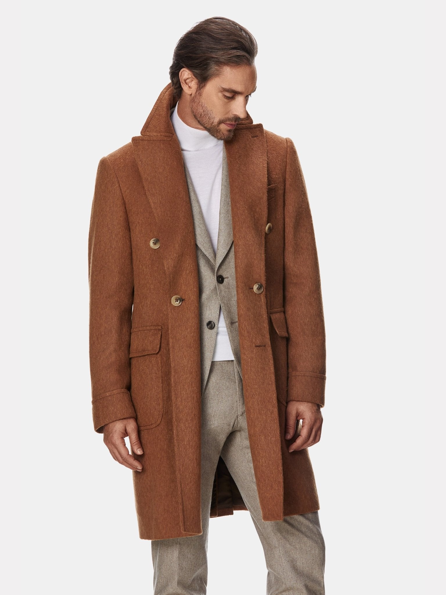 Palton camel din par de camila - Viggo