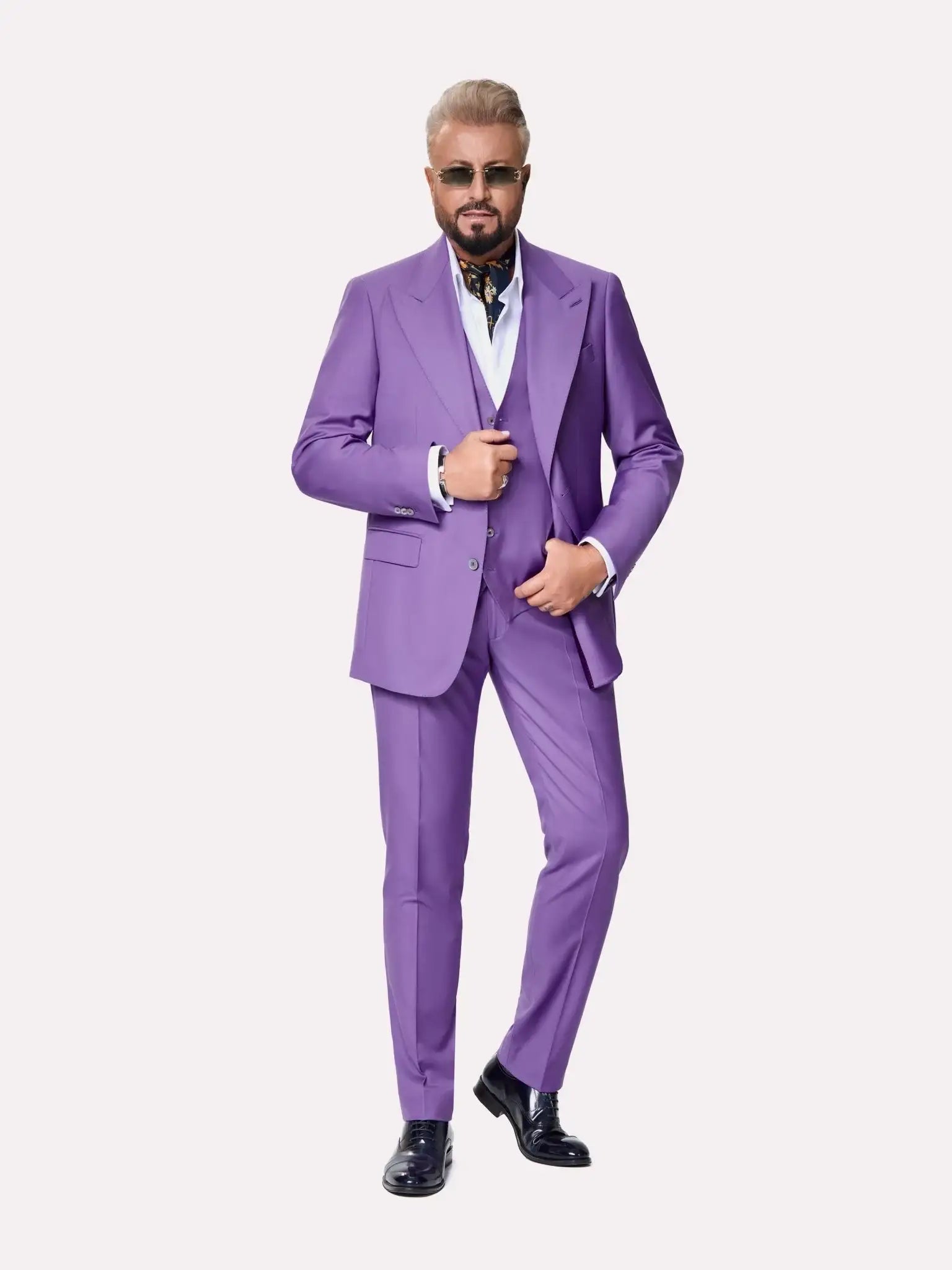 Costum tesatura Loro Piana lila