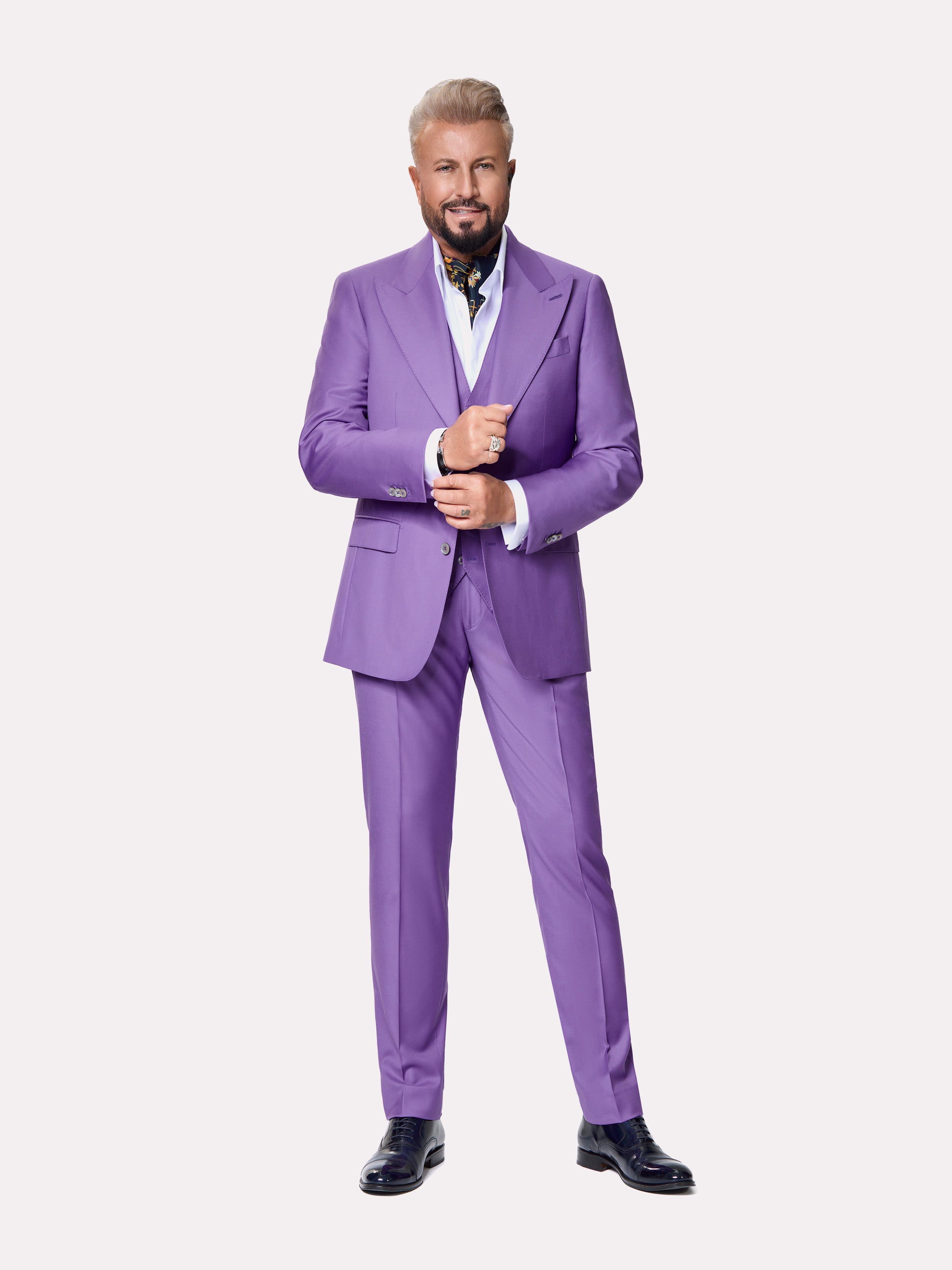 Costum tesatura Loro Piana, made to measure, lila