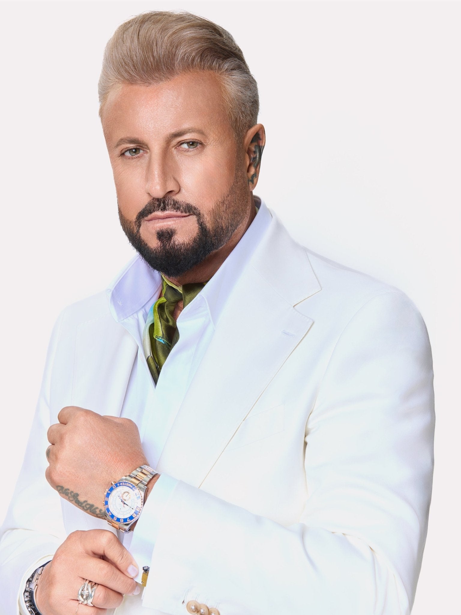 Costum tesatura Loro Piana, alb - Viggo