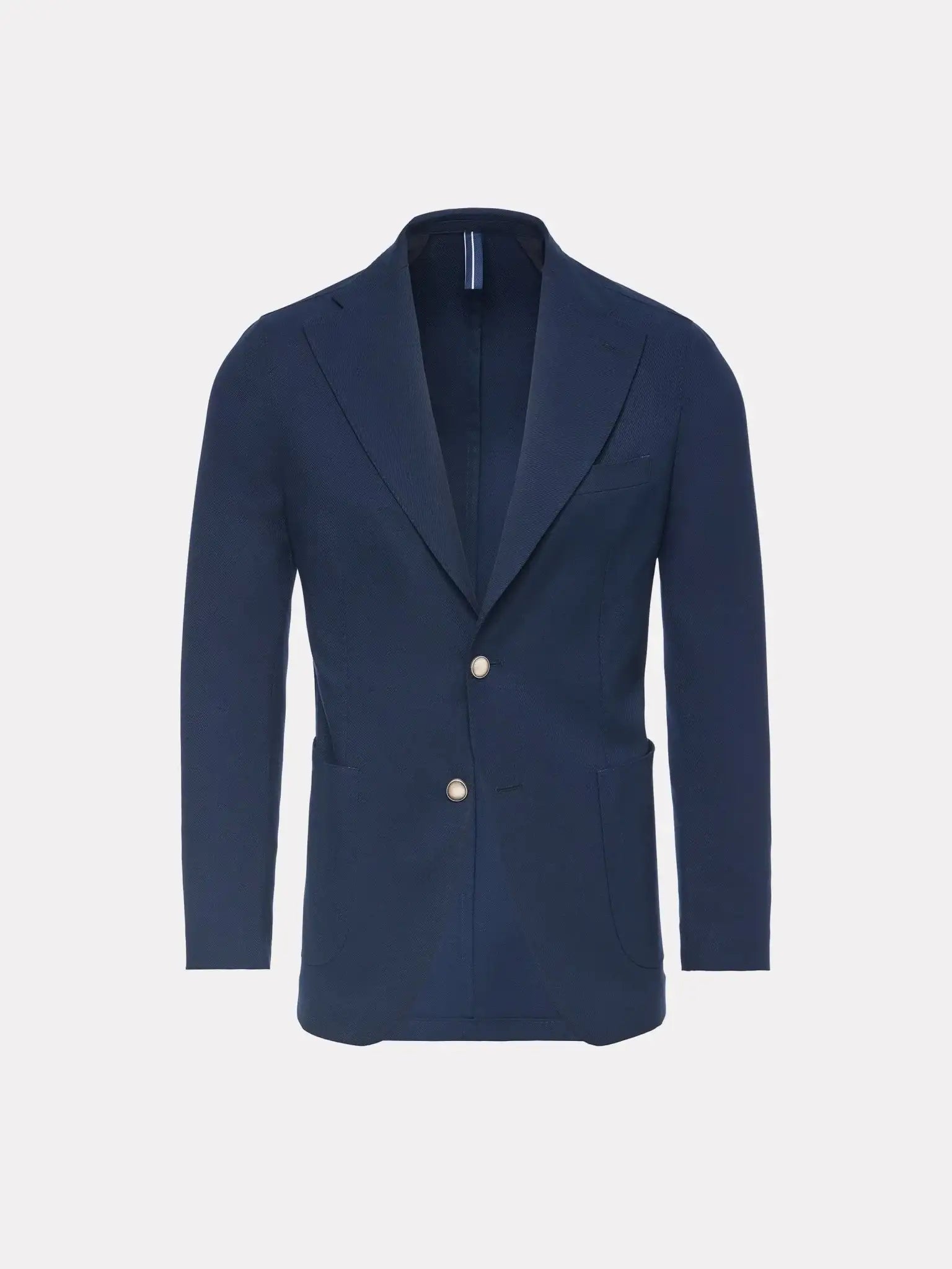 Sacou navy slim fit cu rever decupat