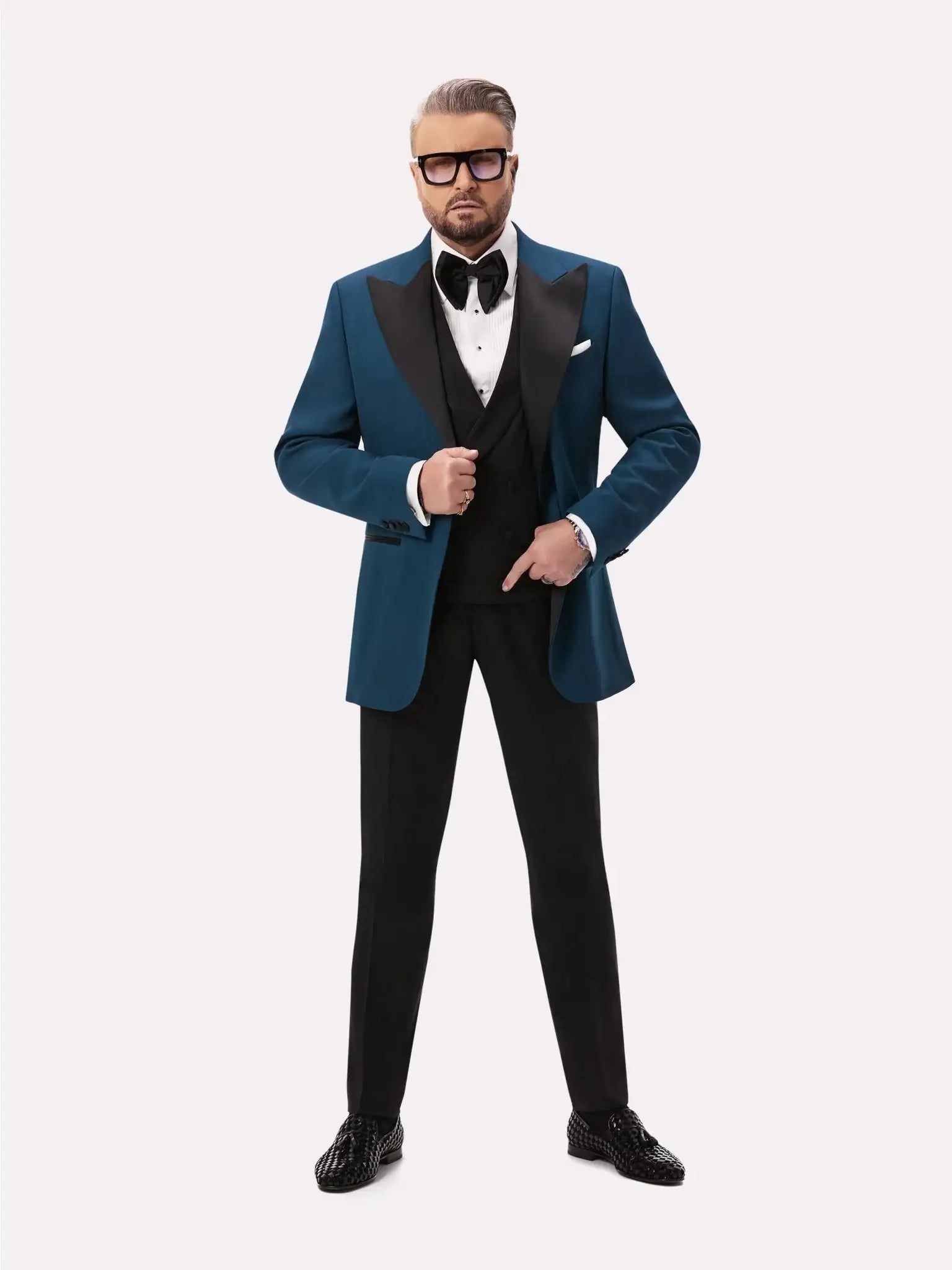 Dark green tuxedo jacket