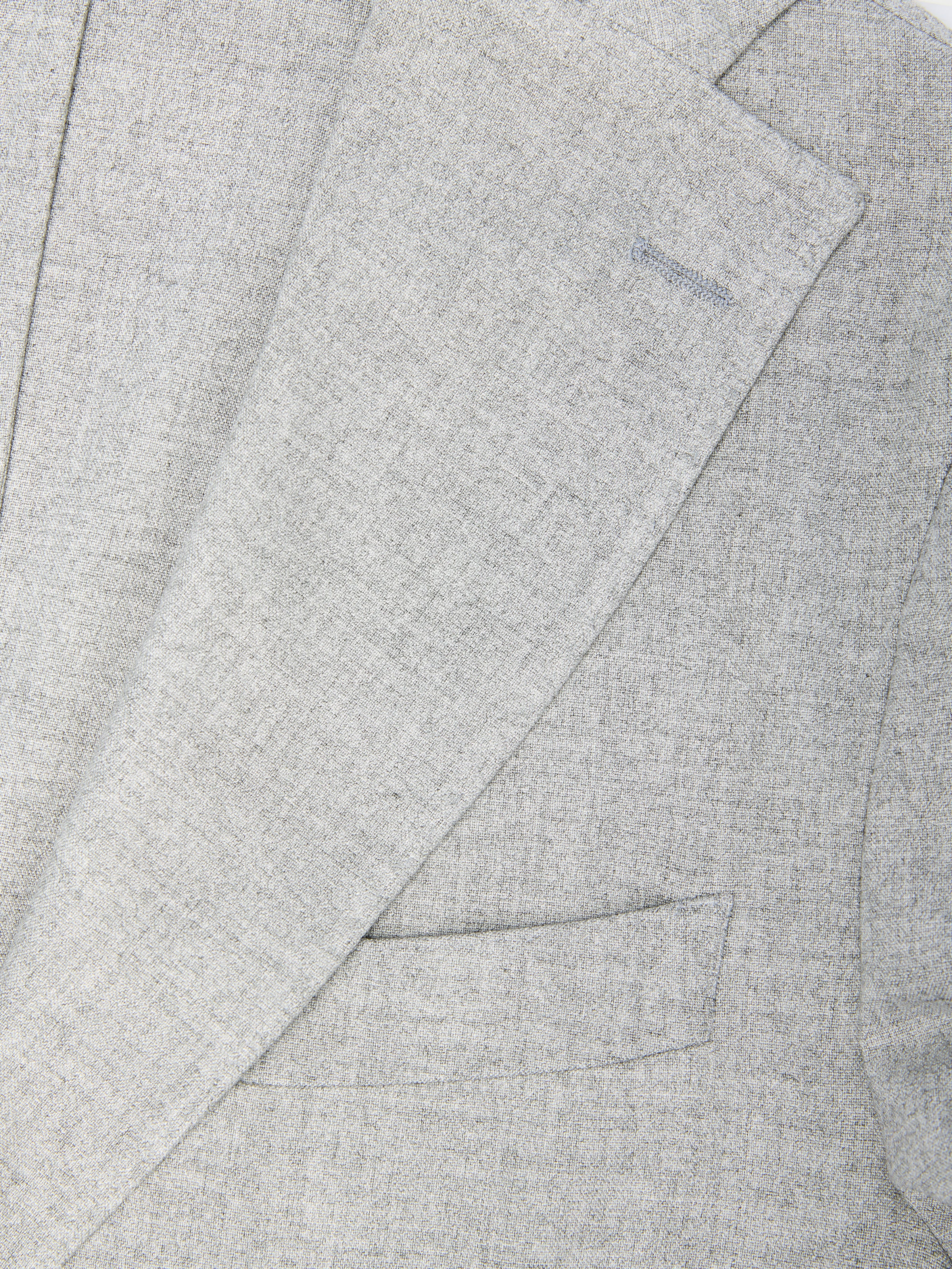 Slim fit grey suit with notched lapel