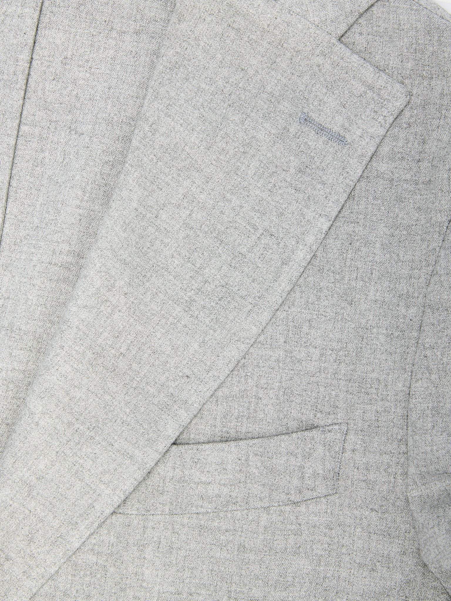 Slim fit grey suit with notched lapel