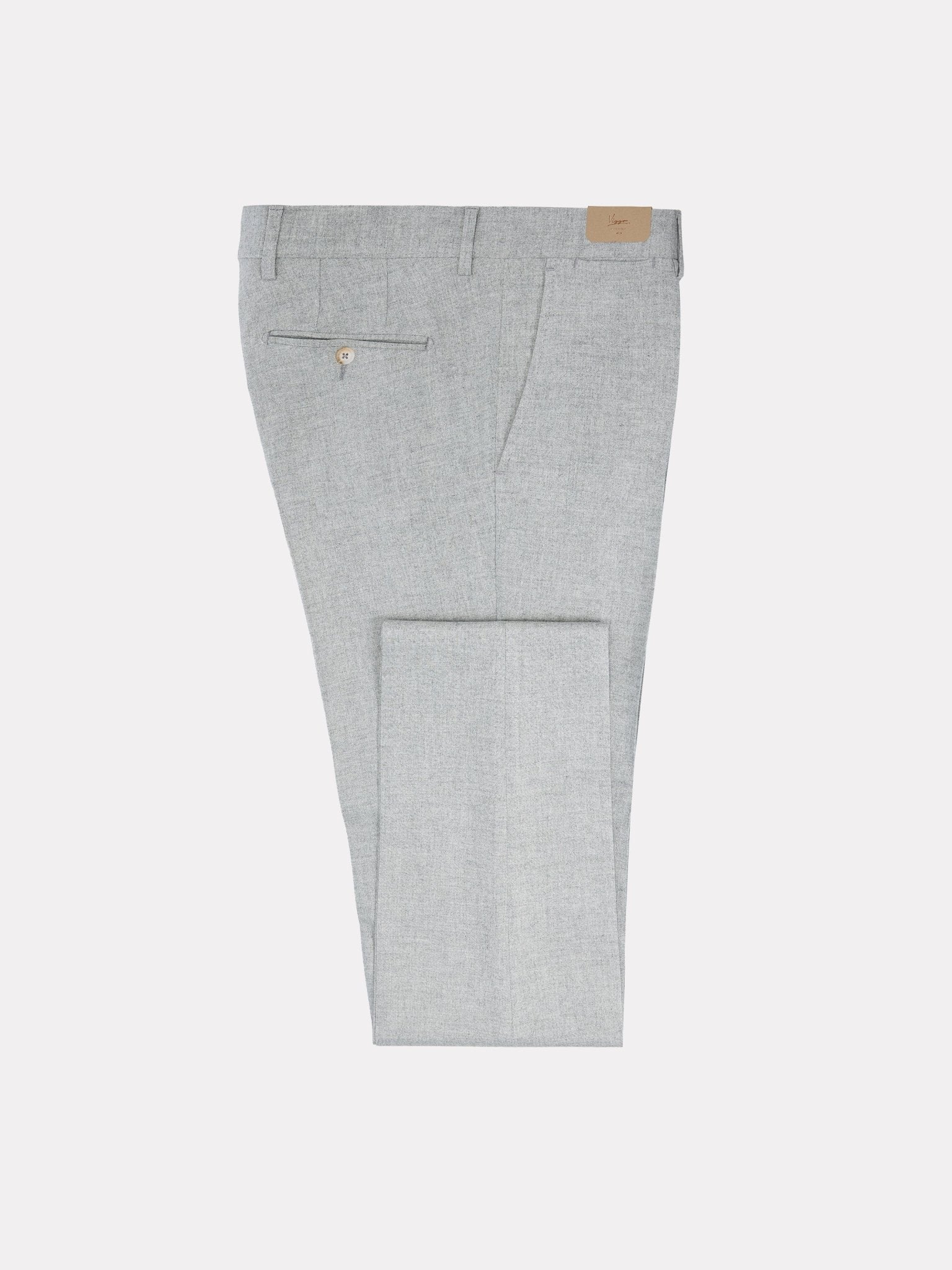 Costum slim fit gri cu rever decupat - Viggo