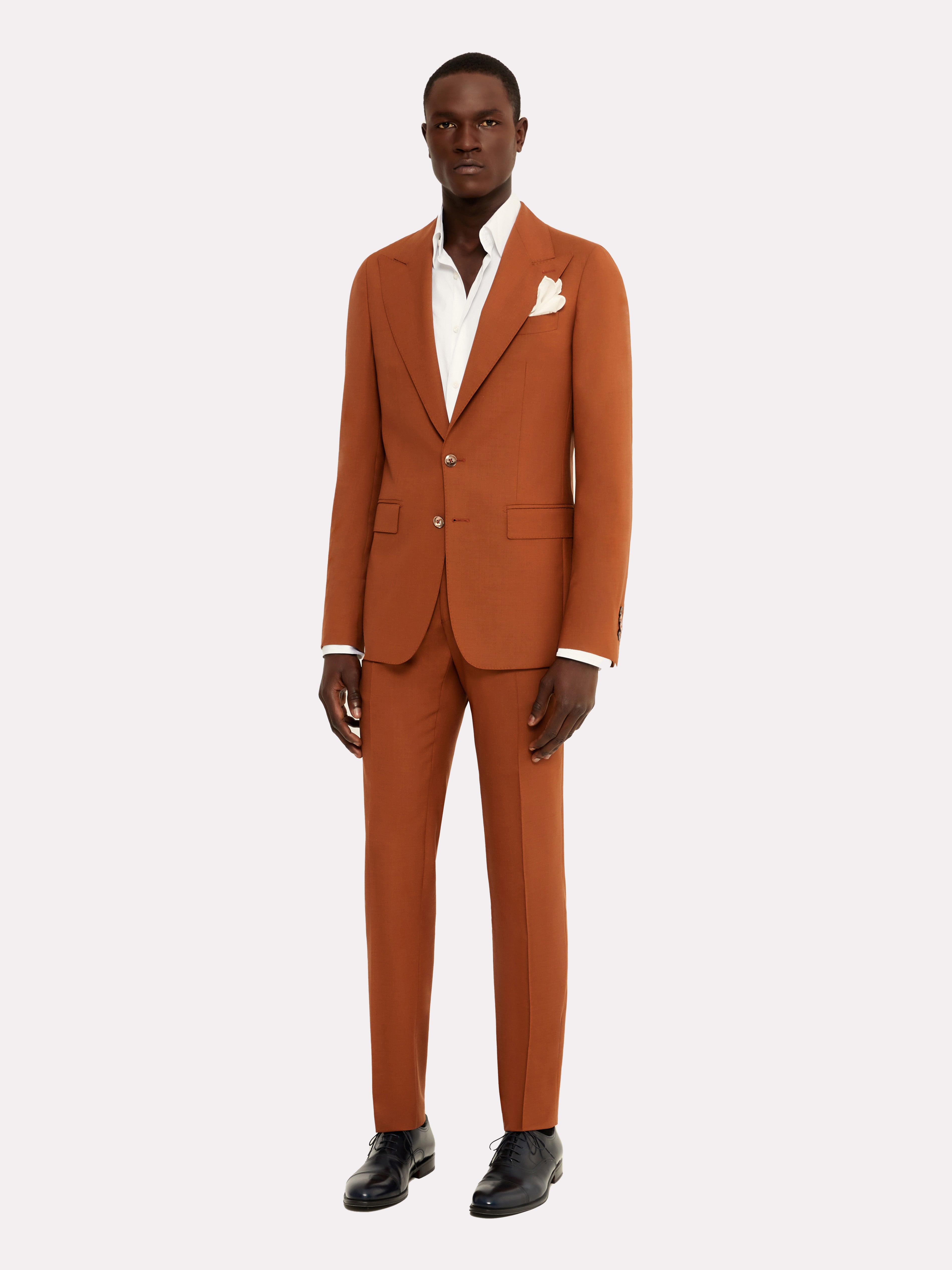 Costum tesatura Vitale Barberis, camel, lana si matase
