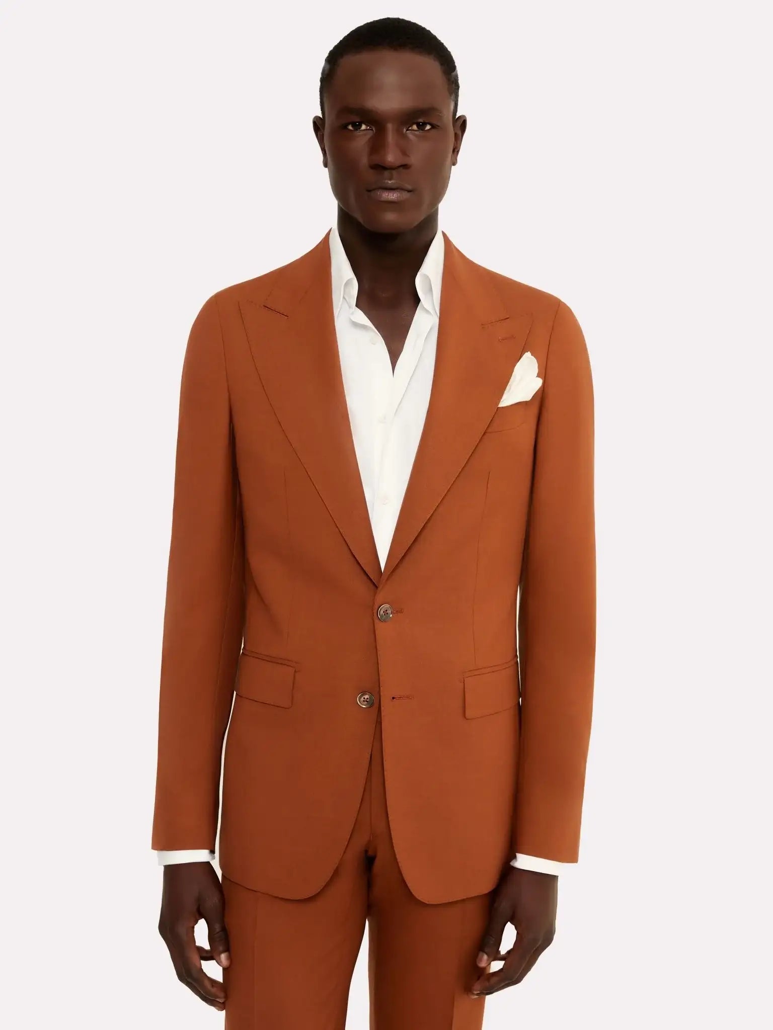 Suit fabric Vitale Barberis, camel, wool and silk