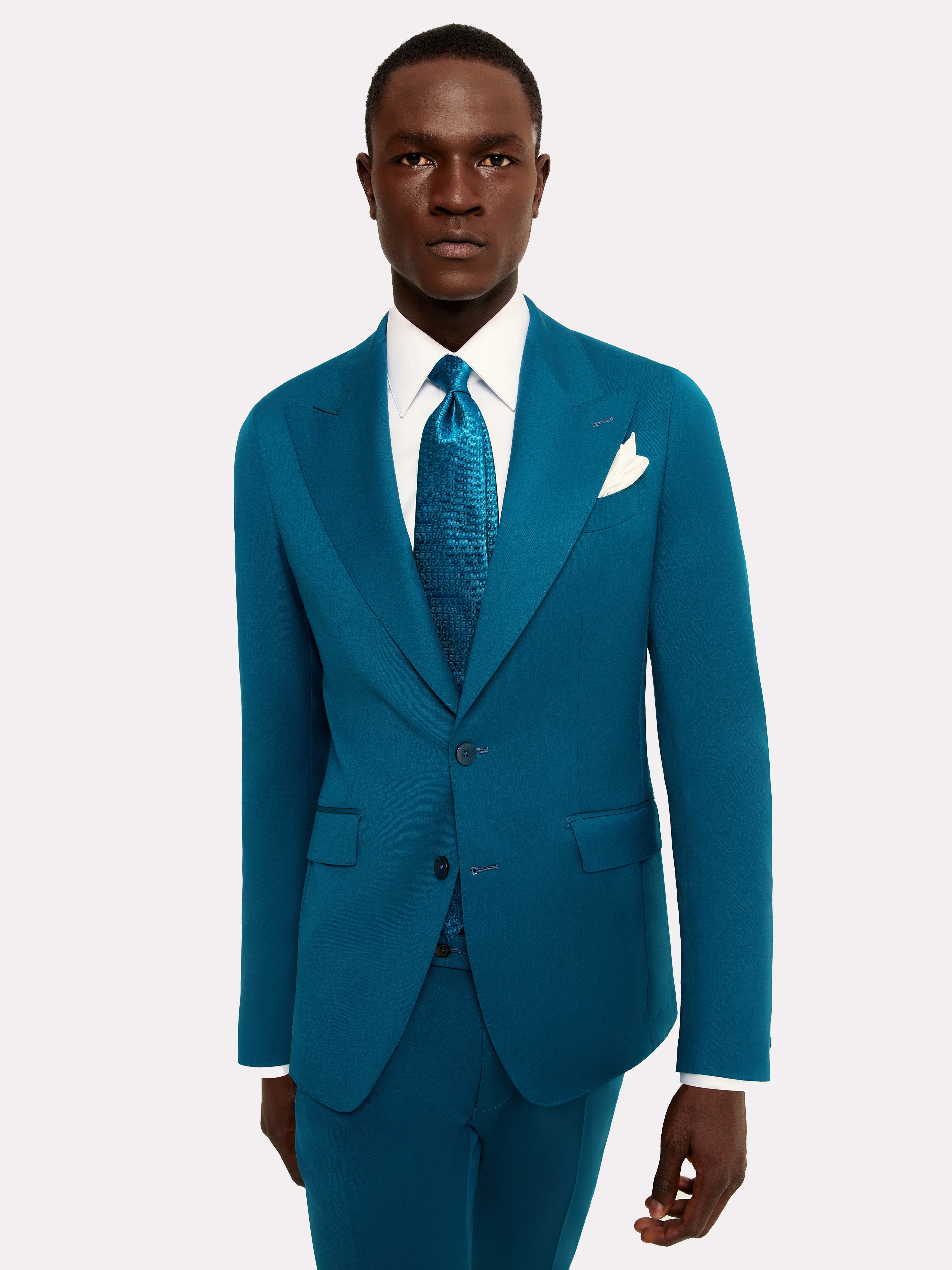 Costum tesatura Piacenza, turquoise inchis