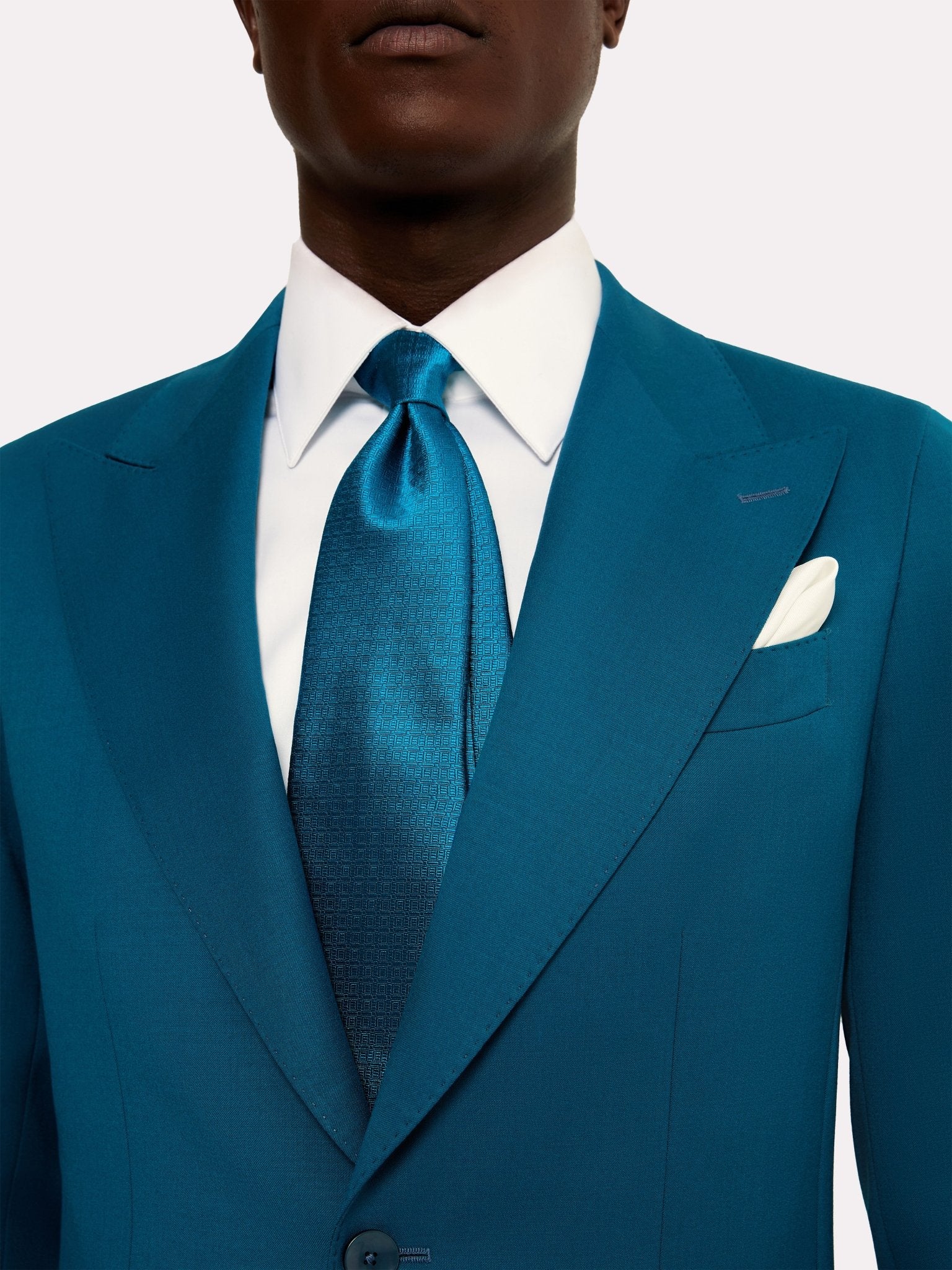 Costum tesatura Piacenza, turquoise inchis - Viggo