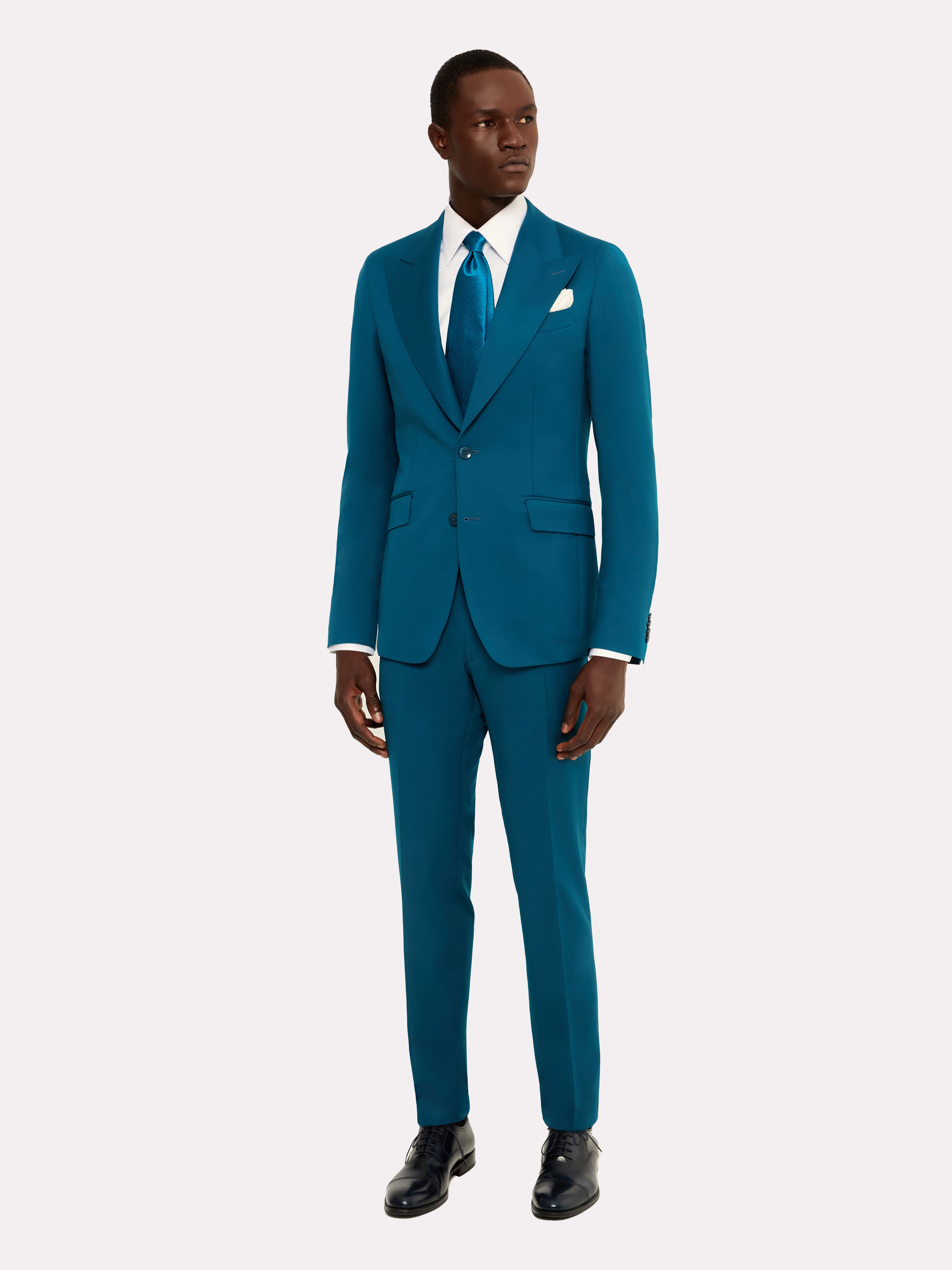 Costum tesatura Piacenza, turquoise inchis