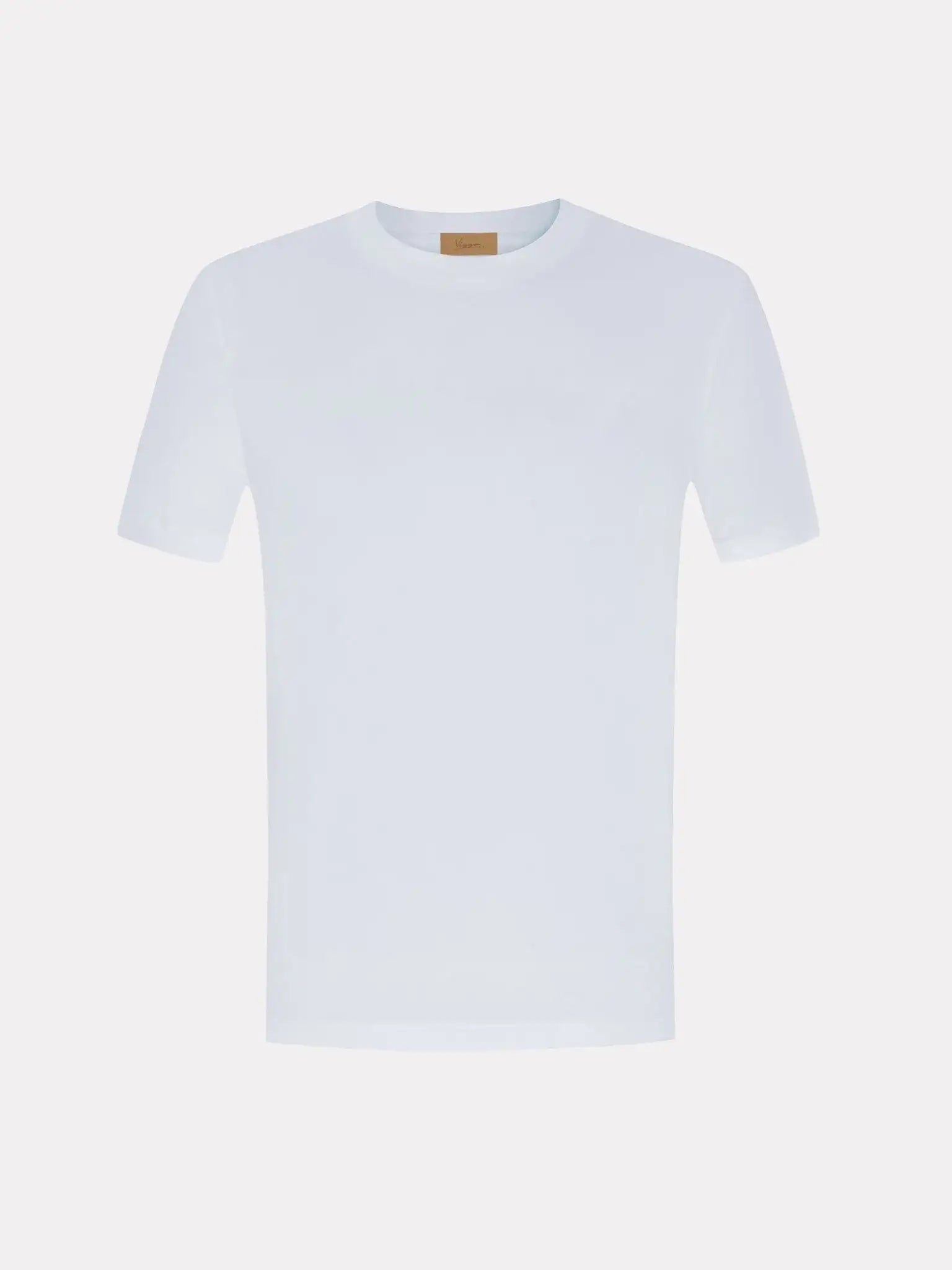 Tricou alb matase & bumbac Selected Pima