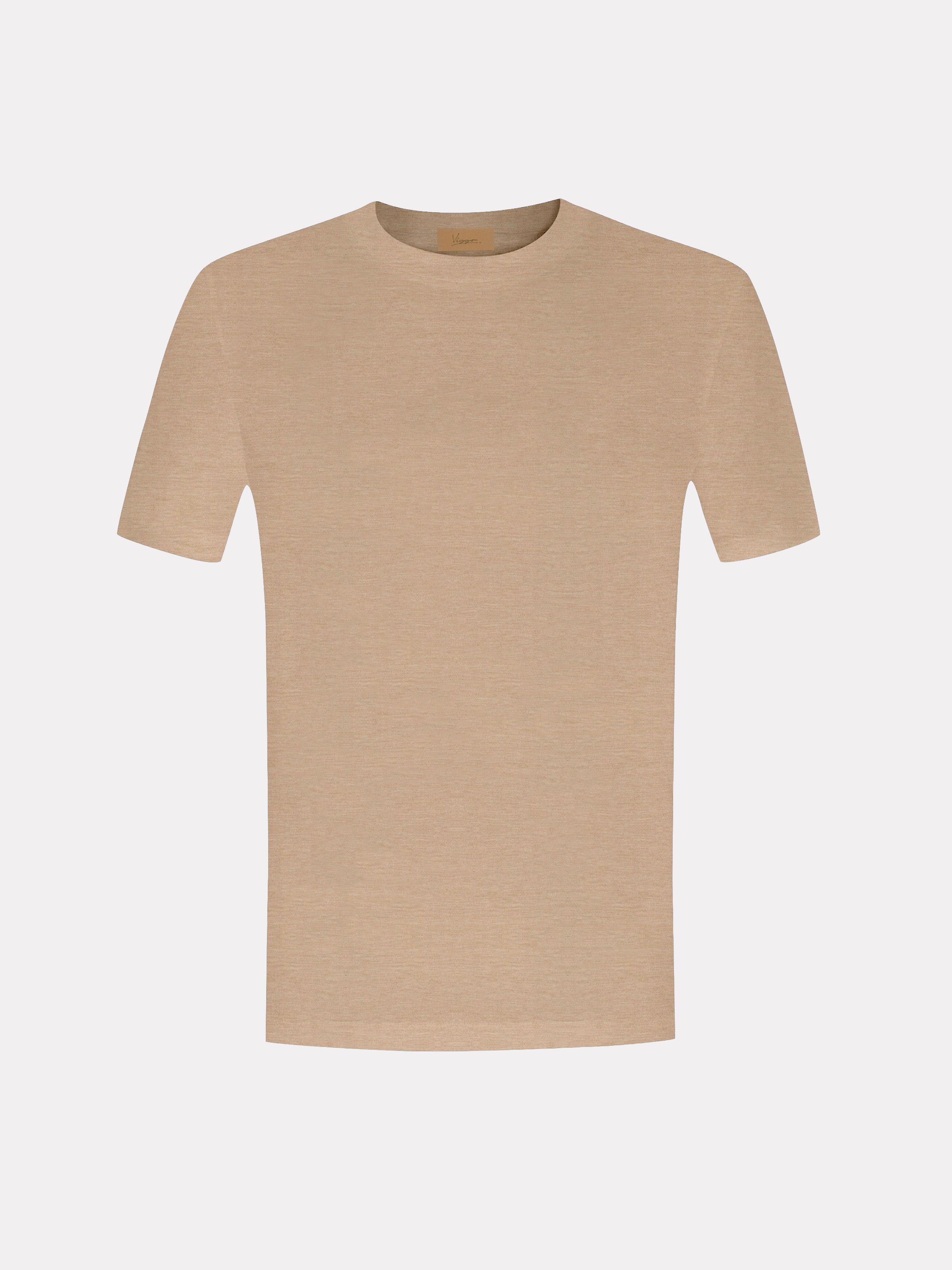 Beige knitted T-shirt