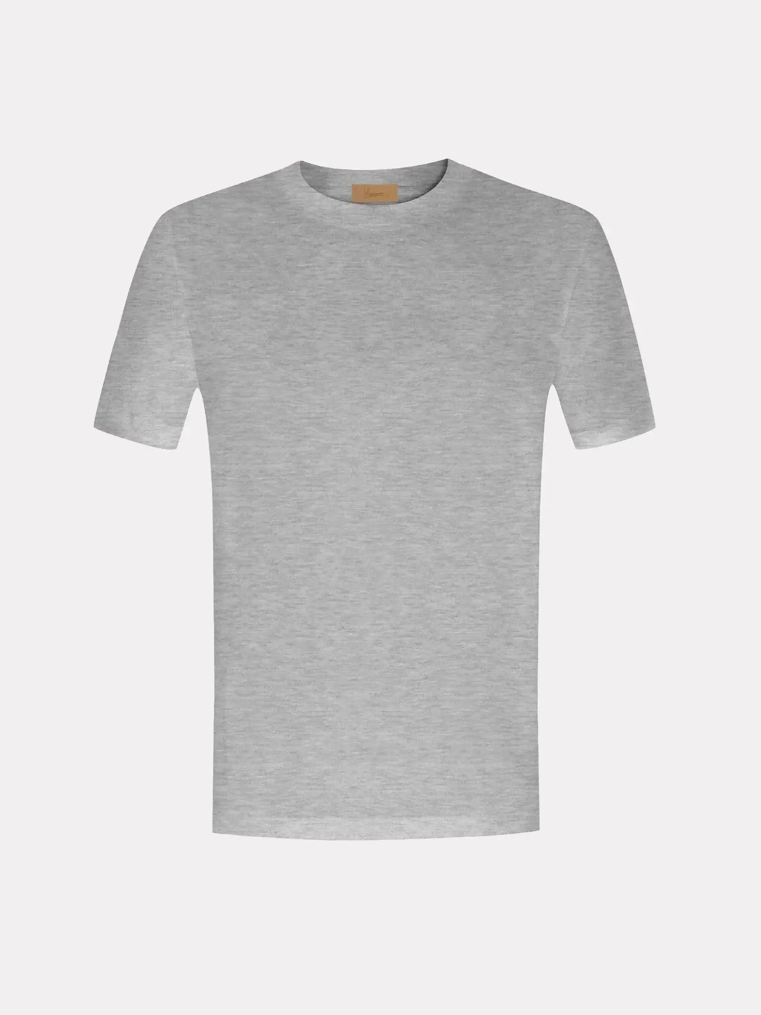 Tricou gri matase & bumbac Selected Pima