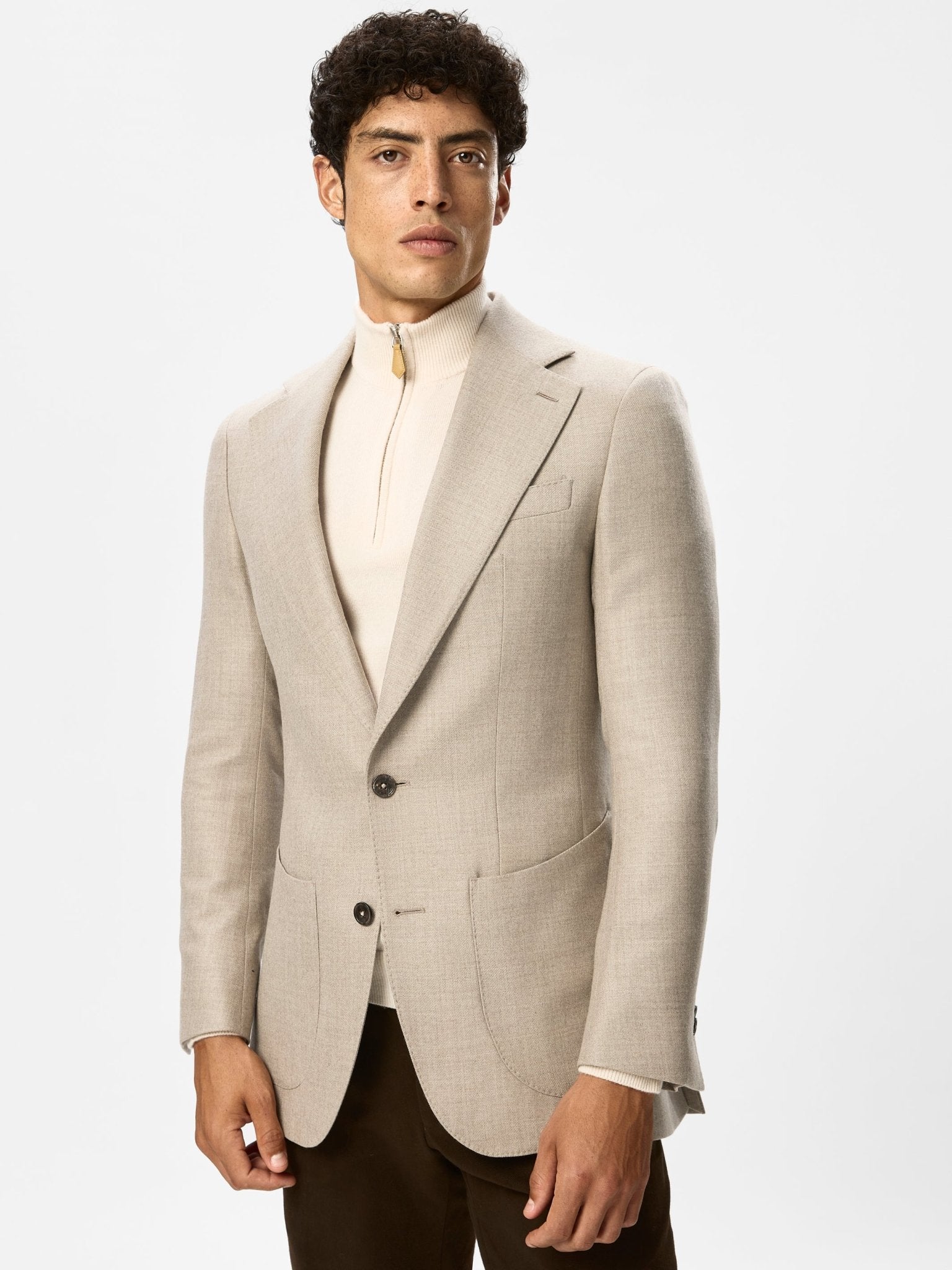 Sacou bej tesatura Vitale Barberis Canonico - Viggo