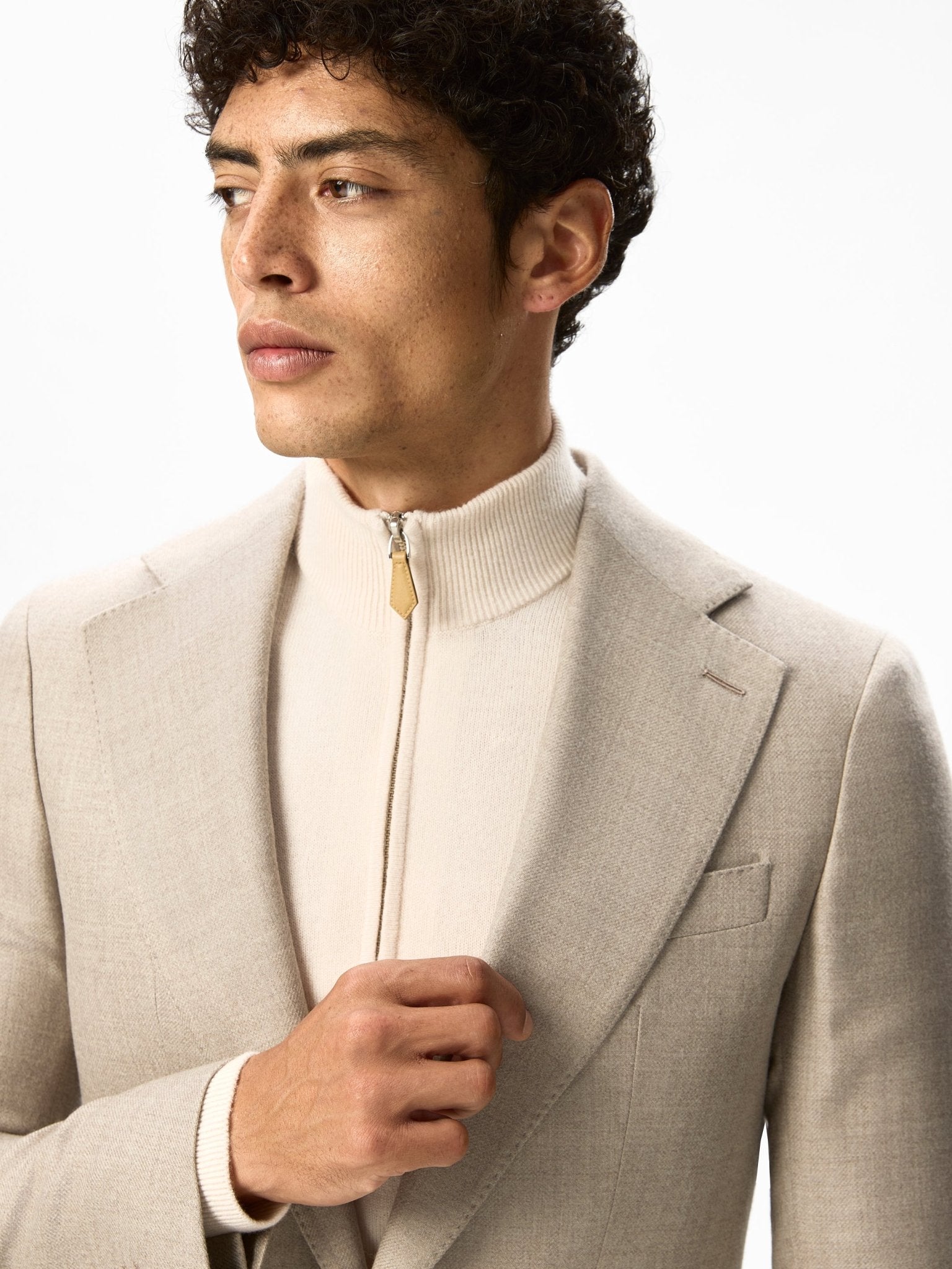 Sacou bej tesatura Vitale Barberis Canonico - Viggo