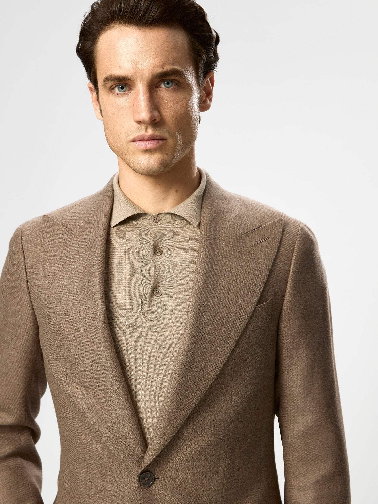 Brown jacket Vitale Barberis Canonico fabric
