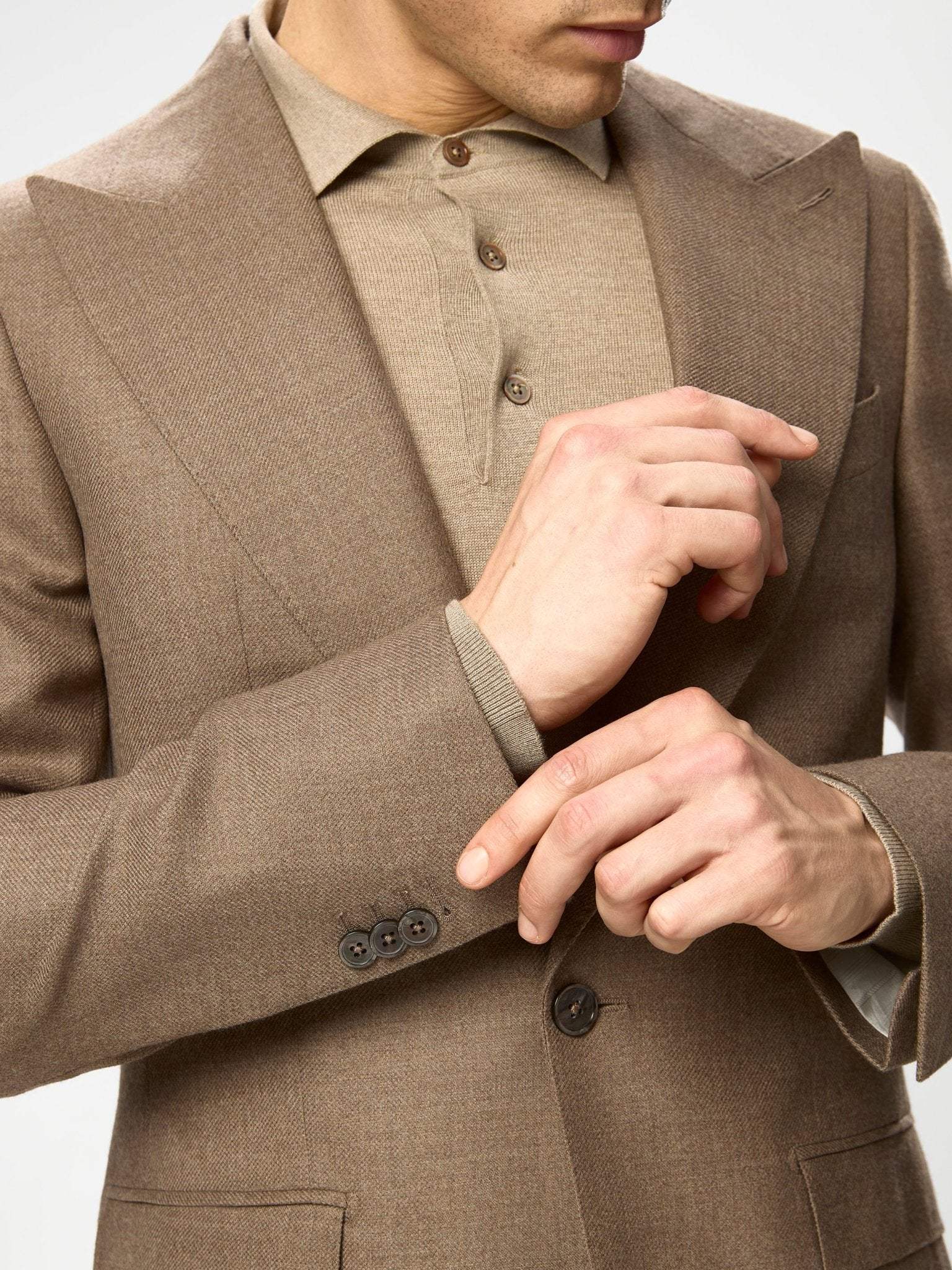 Brown jacket Vitale Barberis Canonico fabric