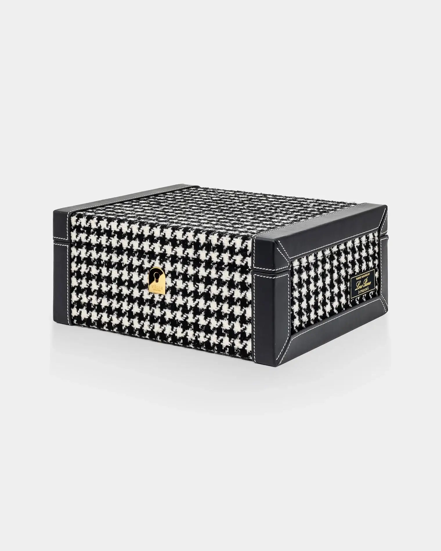 Humidor tesatura Loro Piana houndstooth