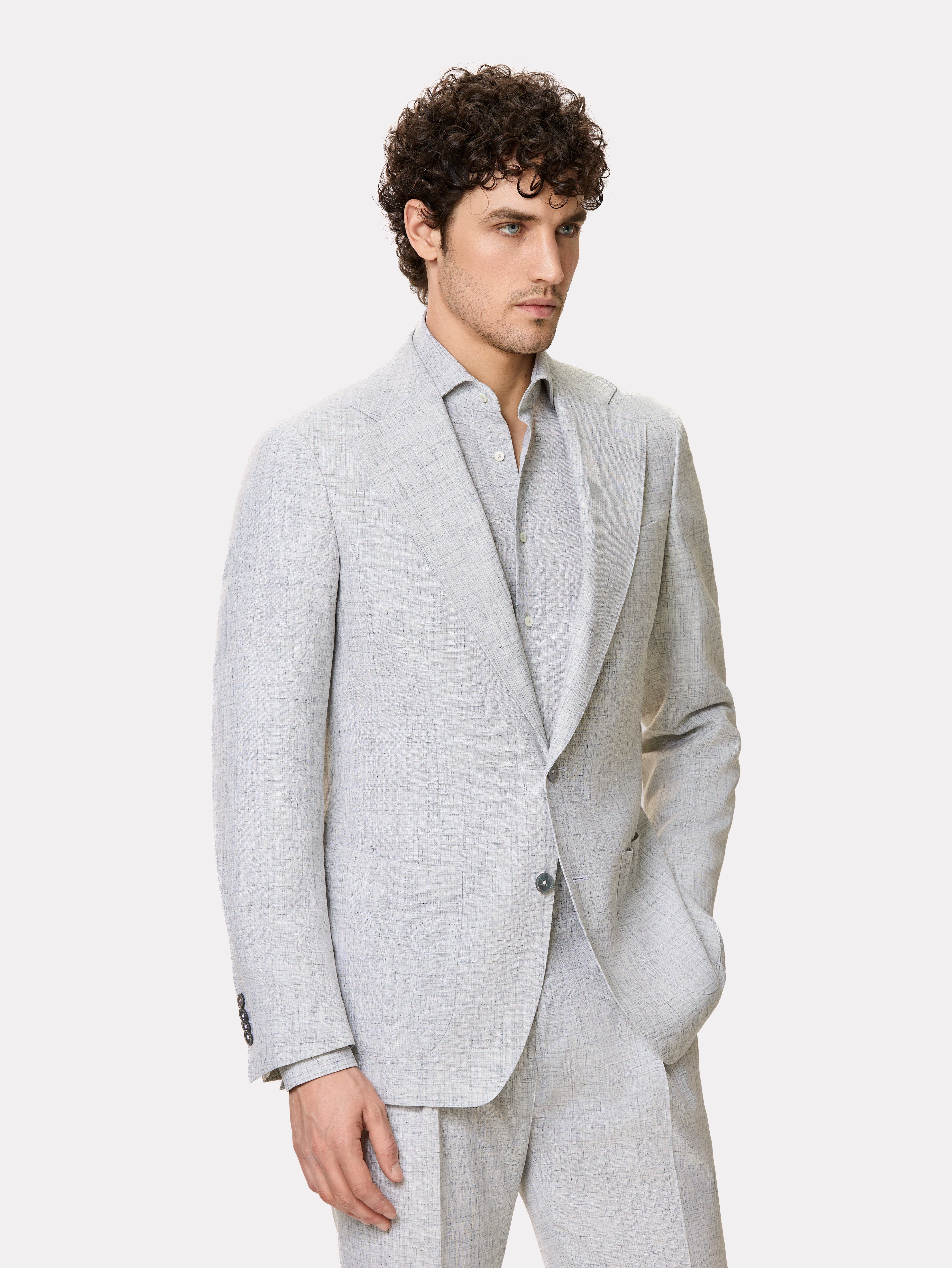 Costum tesatura Loro Piana Summertime, made to measure, gri