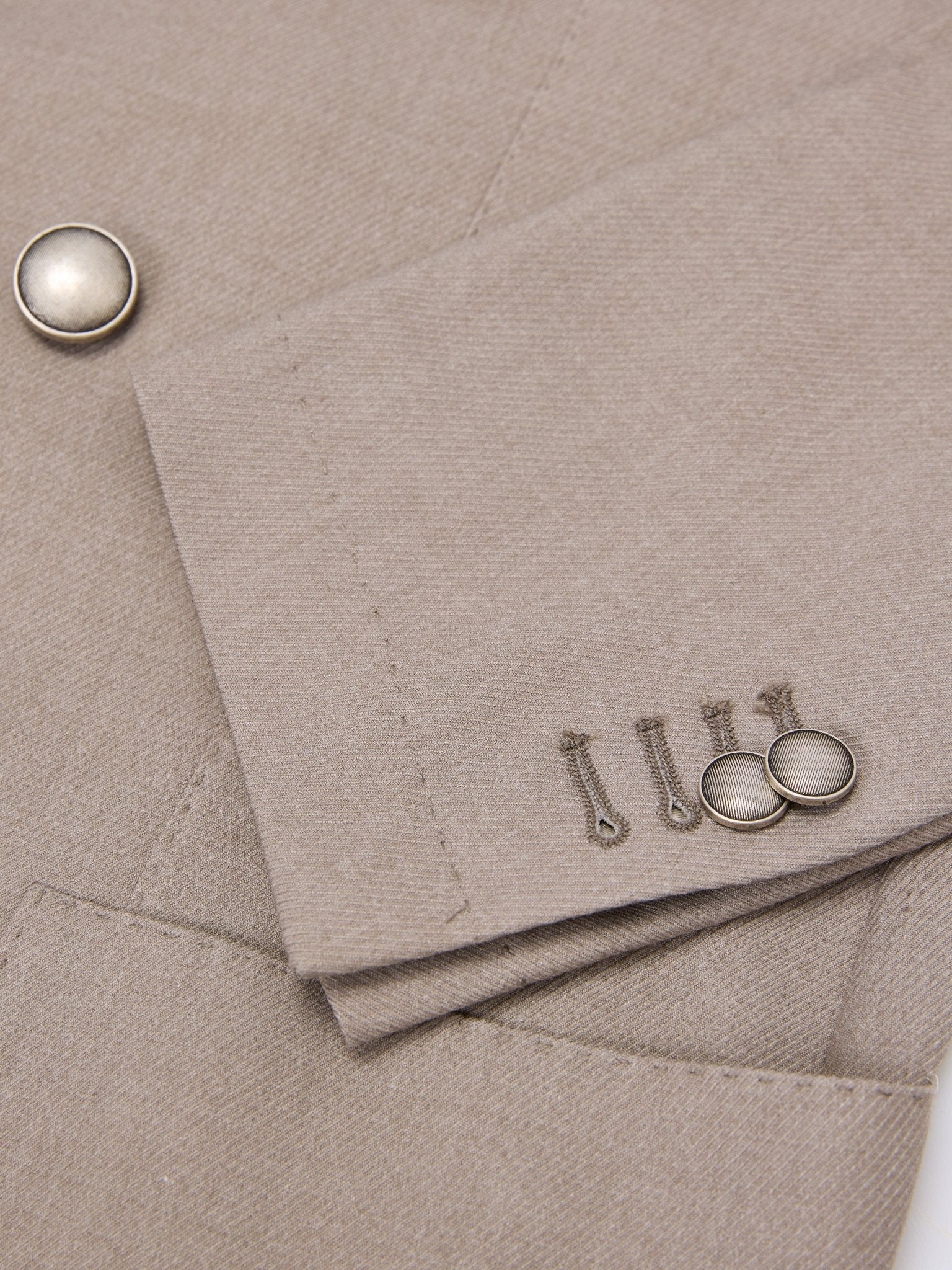 Sacou beige la doua randuri de nasturi, slim fit - Viggo