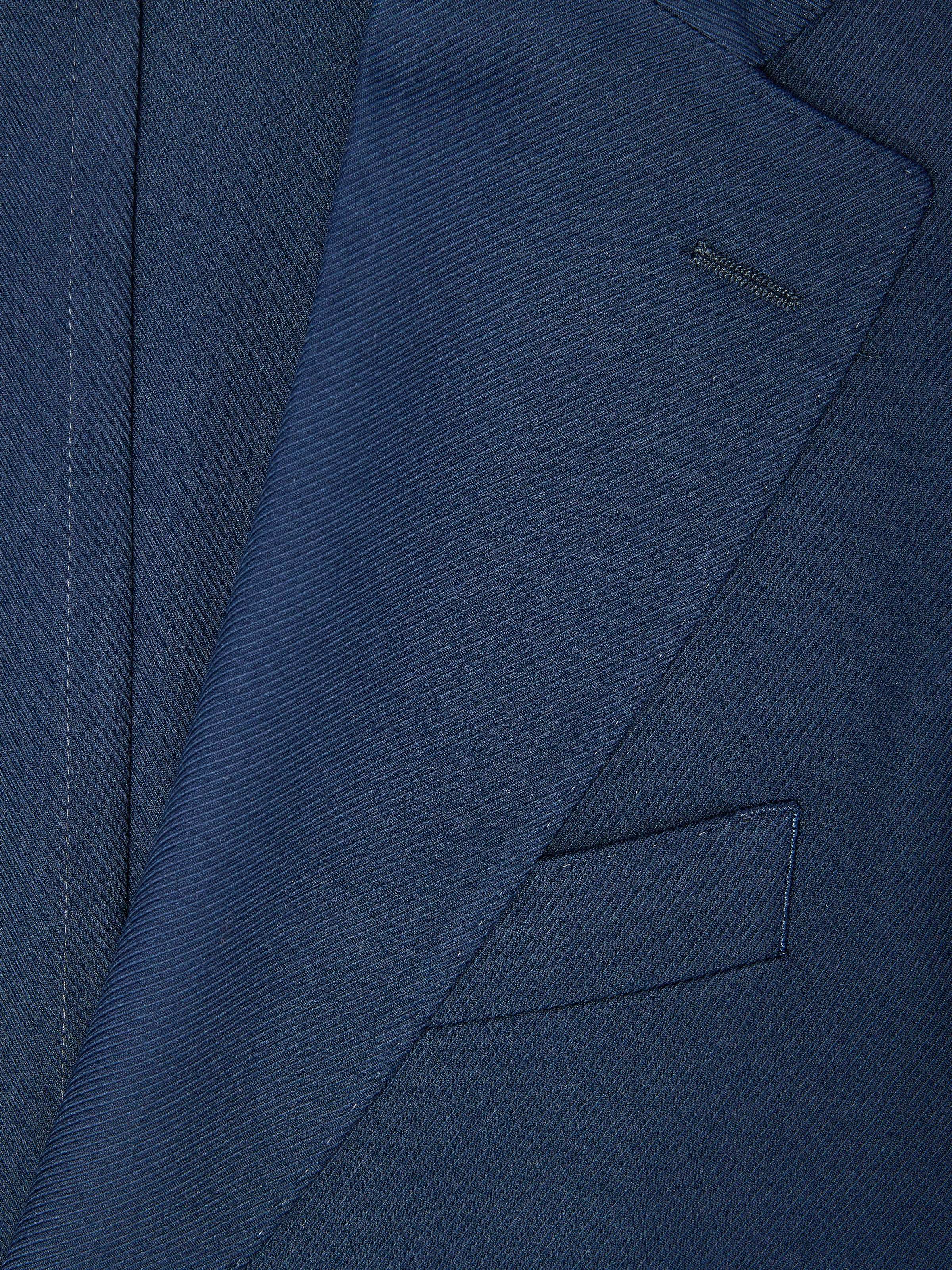 Sacou navy slim fit cu rever decupat