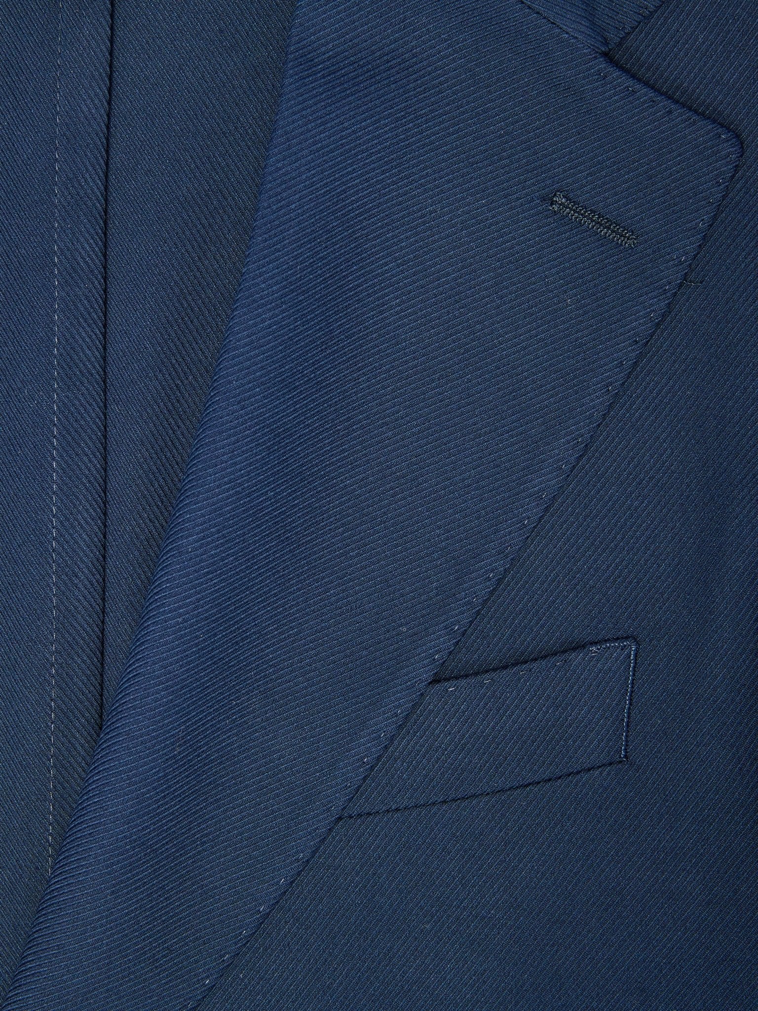 Sacou navy slim fit cu rever decupat - Viggo