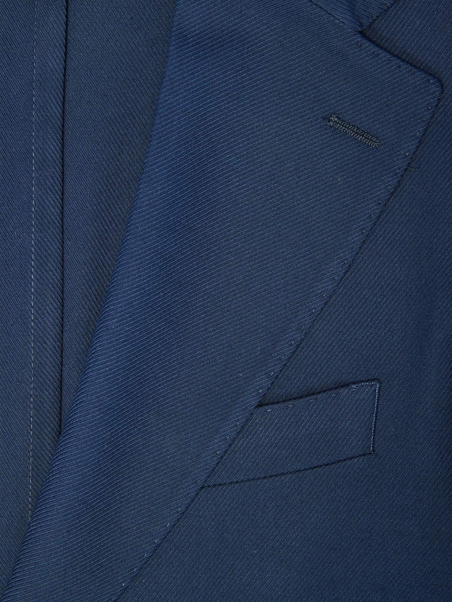 Sacou navy slim fit cu rever decupat