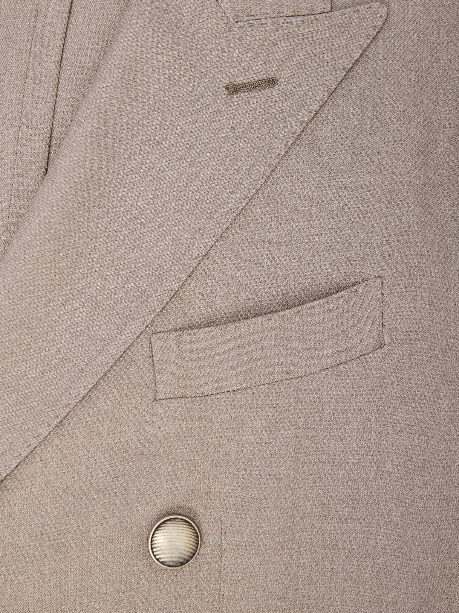 Sacou beige la doua randuri de nasturi, slim fit - Viggo