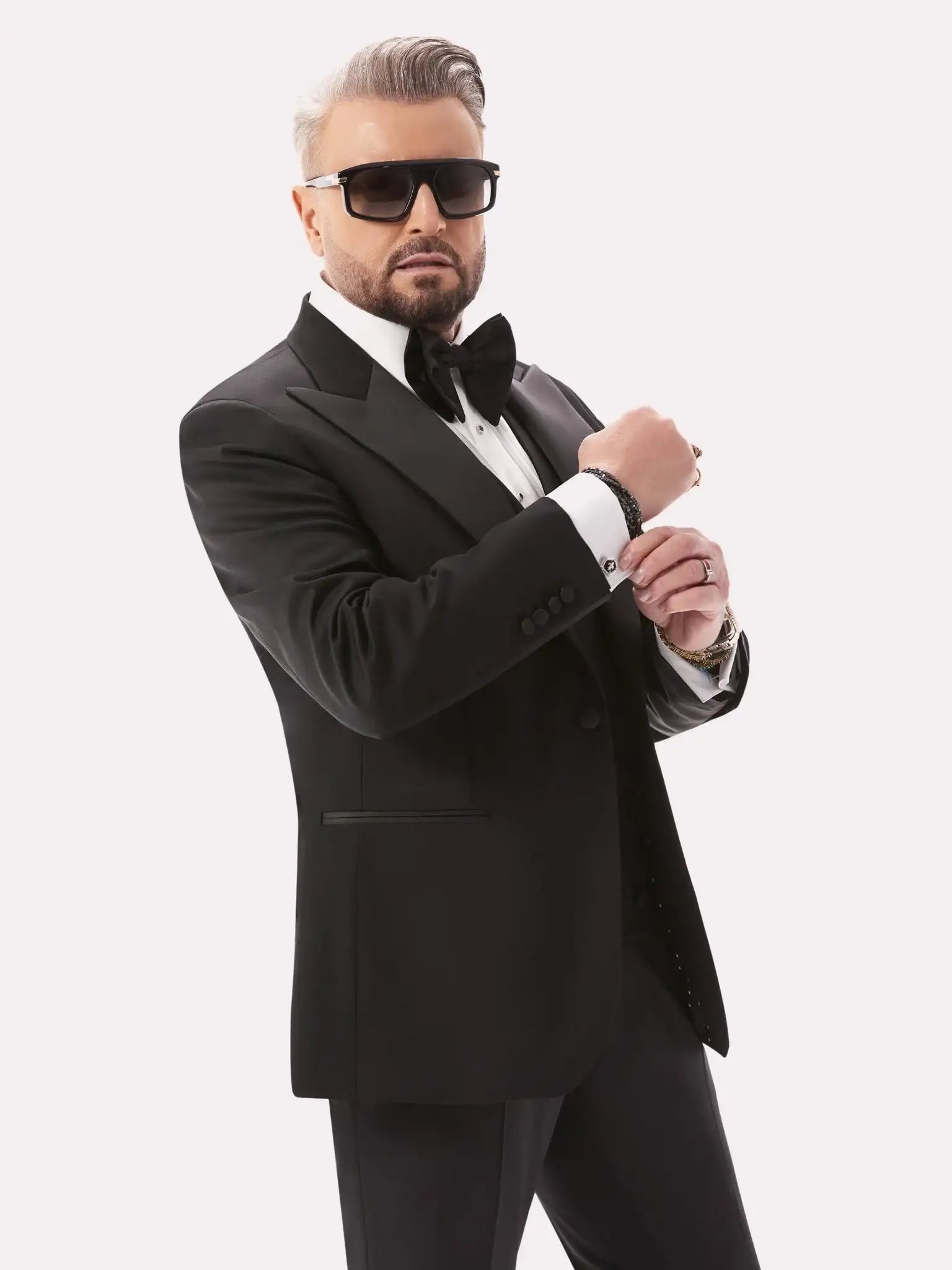 Plain black tuxedo jacket