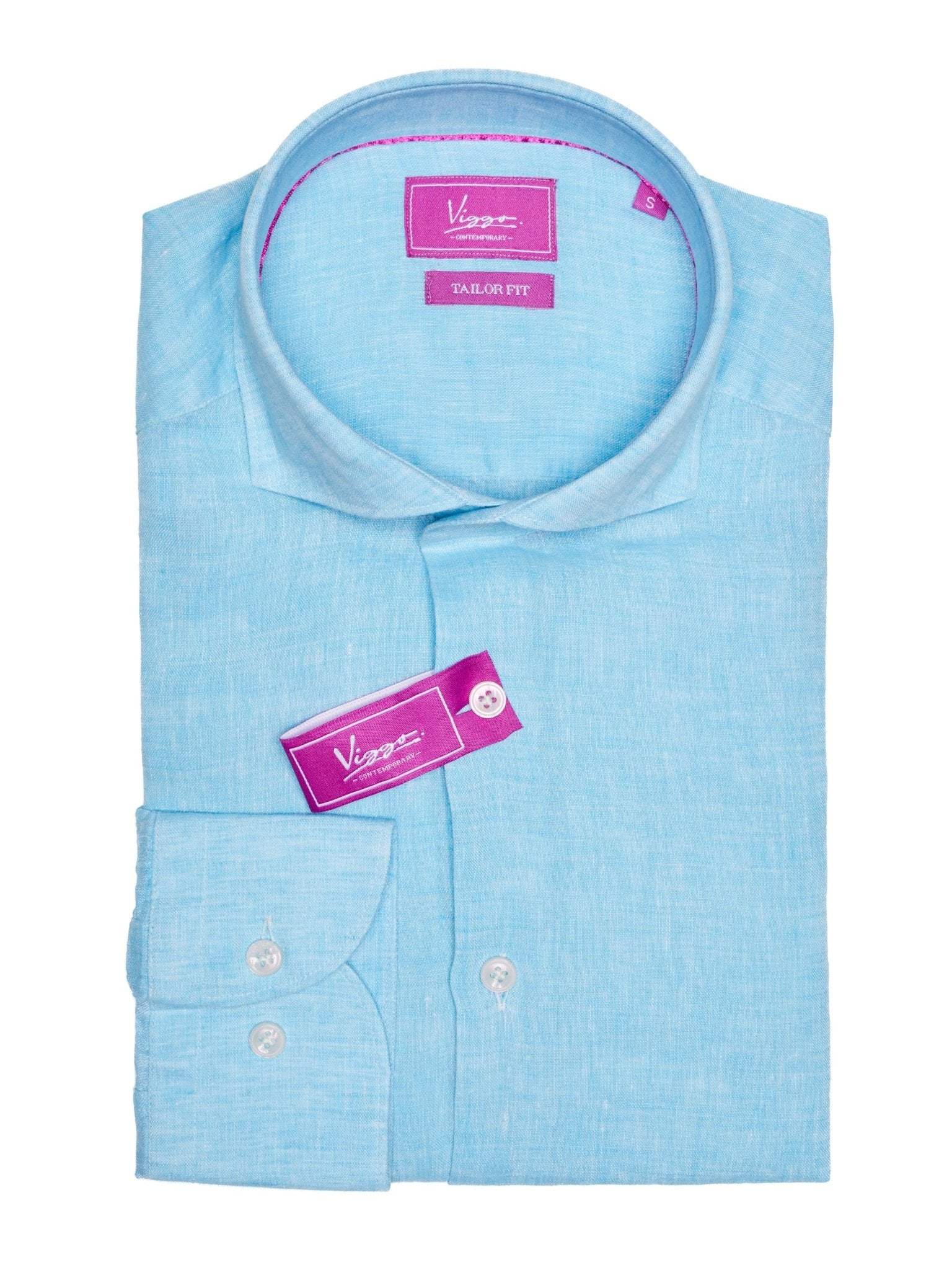 Turquoise linen shirt