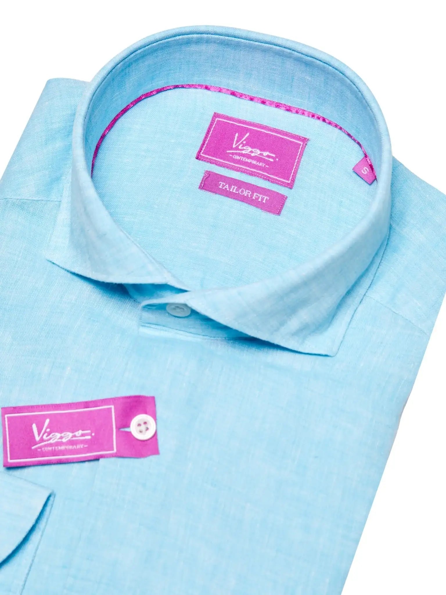 Turquoise linen shirt