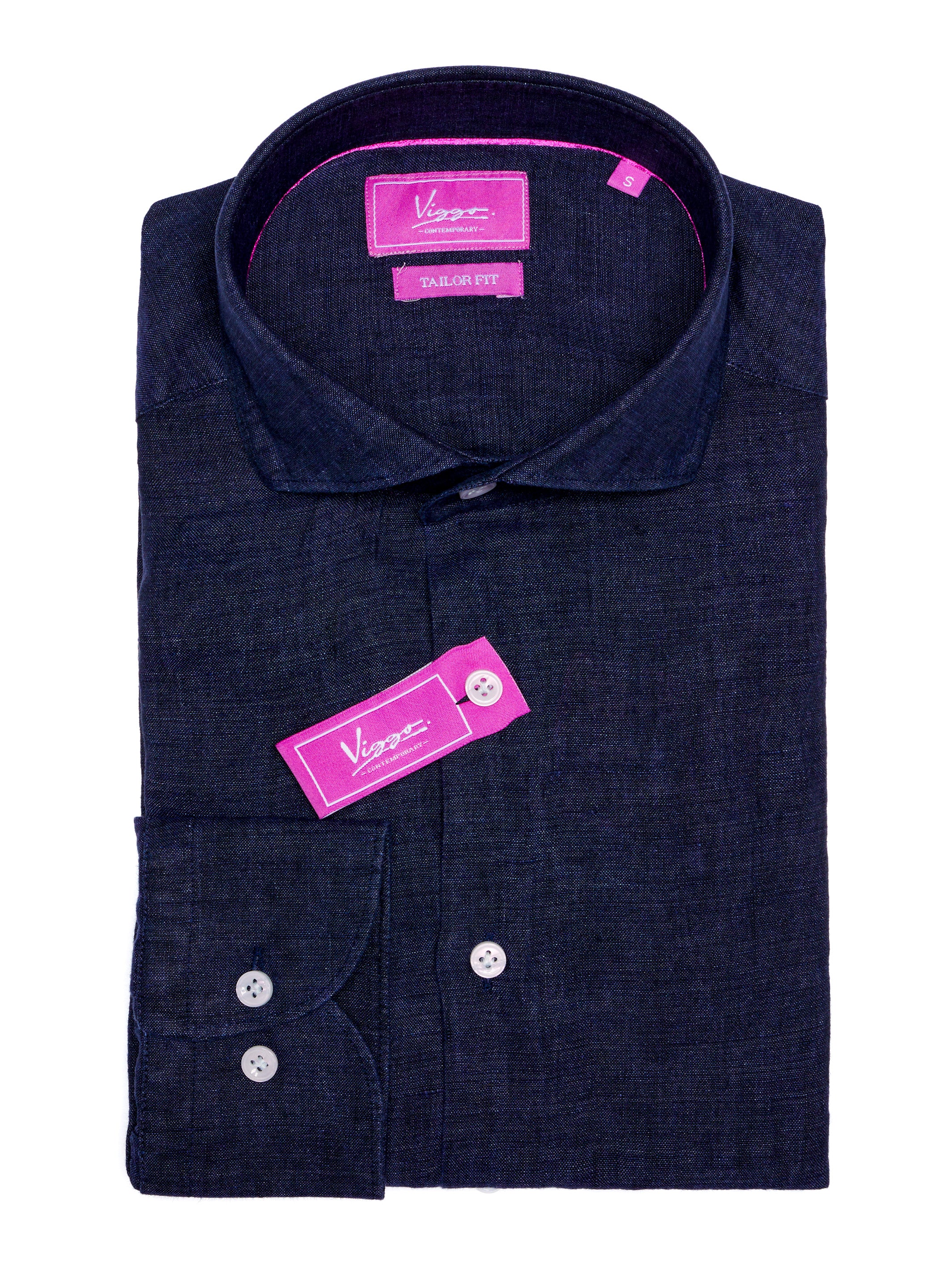 Navy blue linen shirt