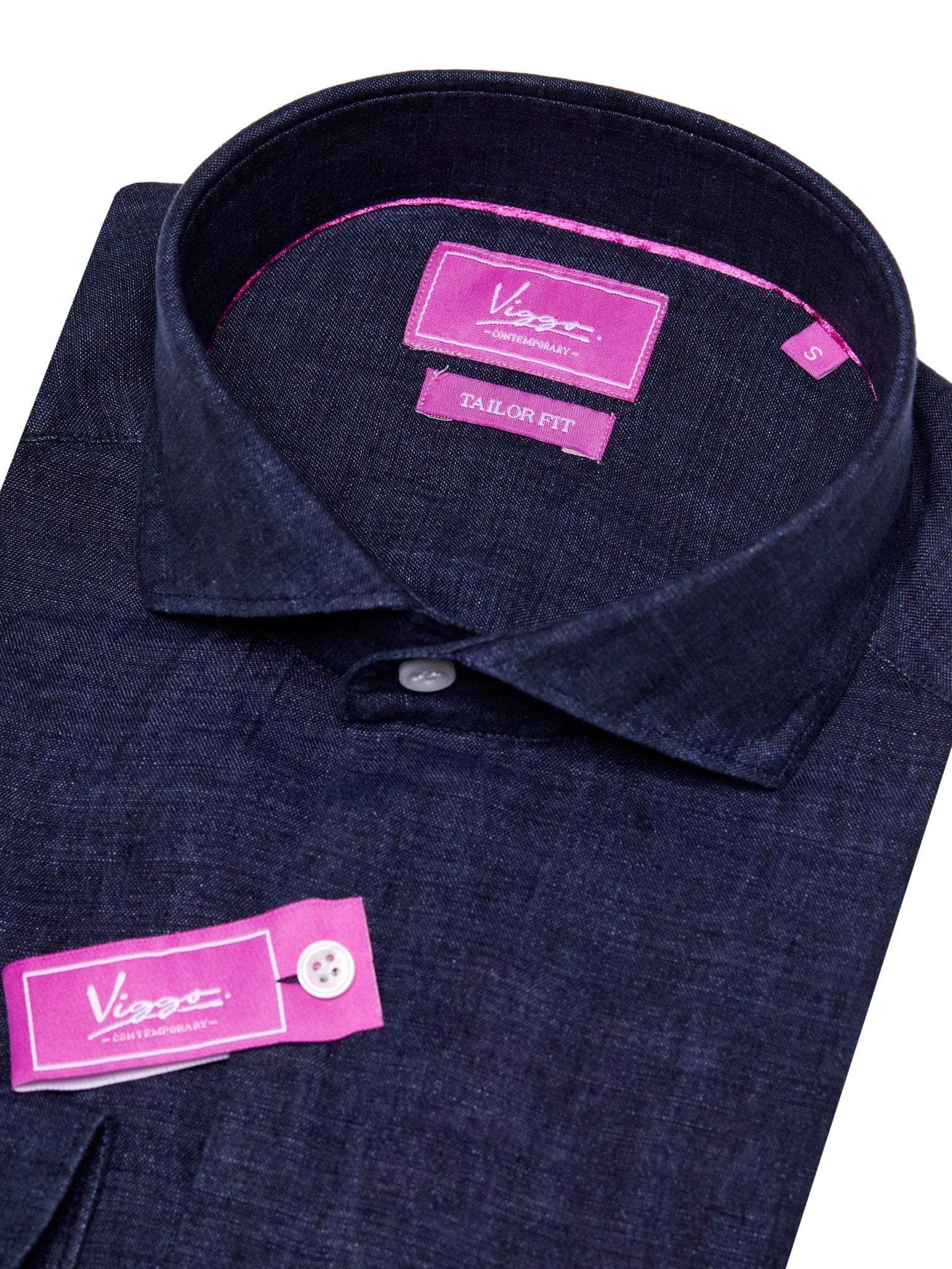 Navy blue linen shirt