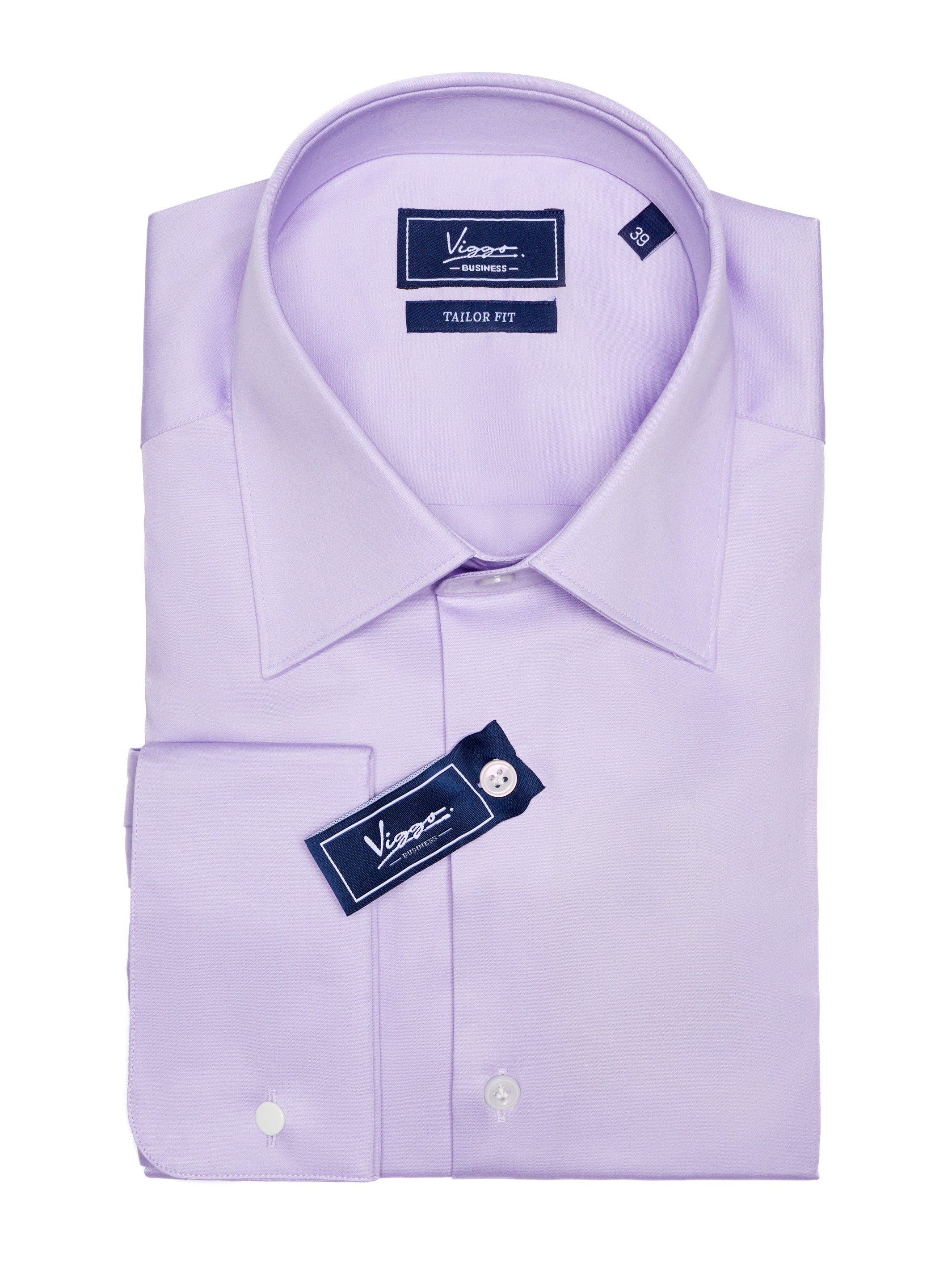 Lilac shirt, button cuffs
