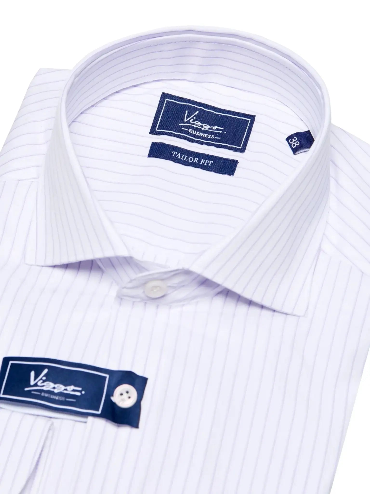 Camasa alba cu dungi lila