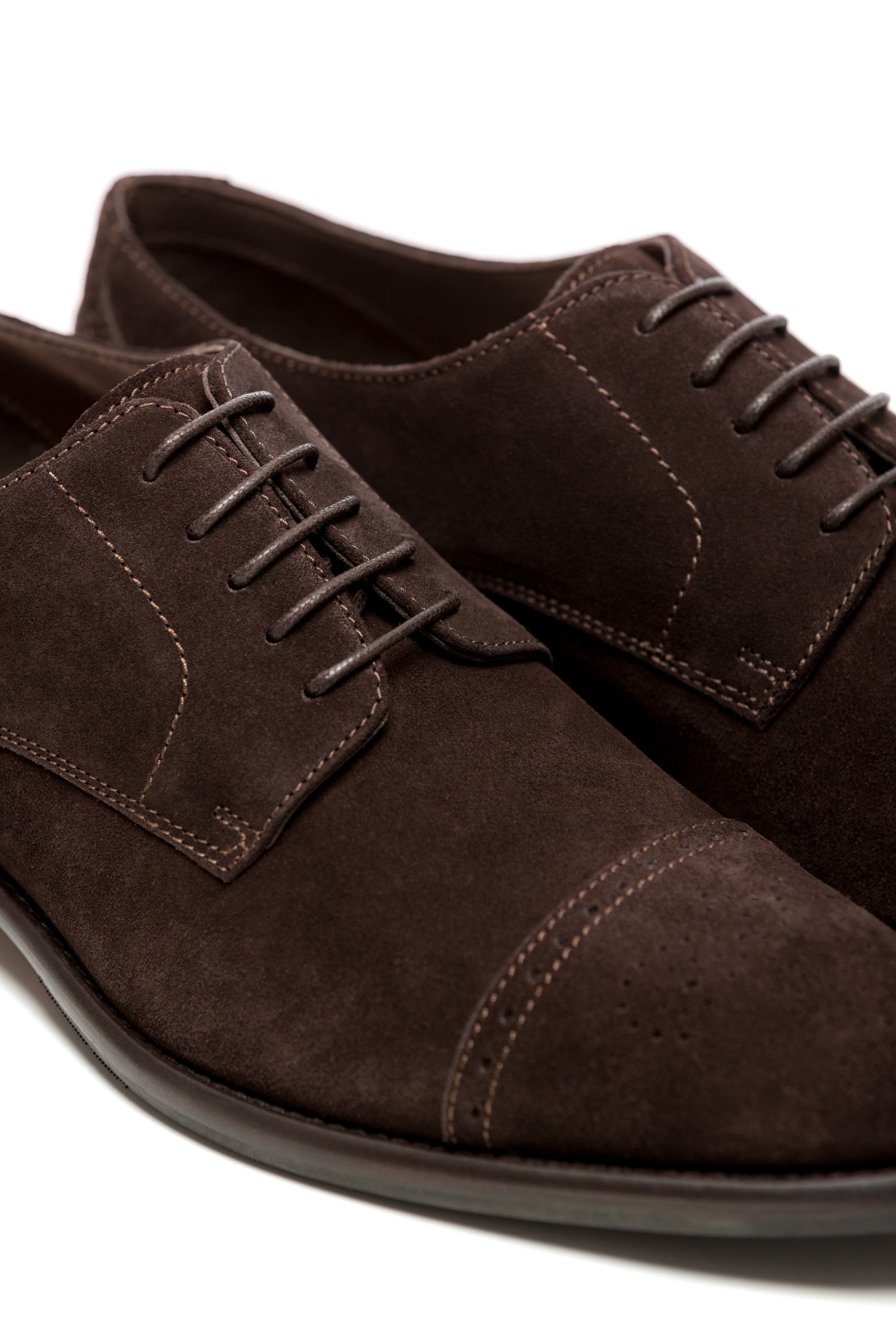 Pantofi Maro Piele Intoarsa Derby
