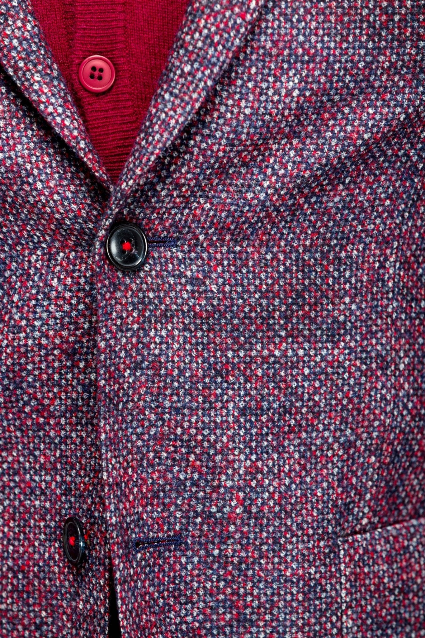 Sacou rosu texturat, slim fit - Viggo