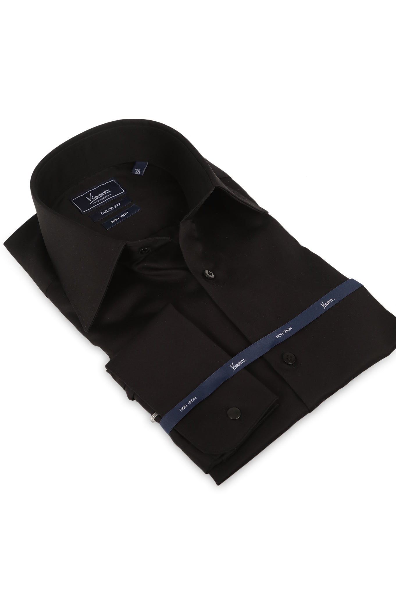 Black non-iron shirt, cufflinks