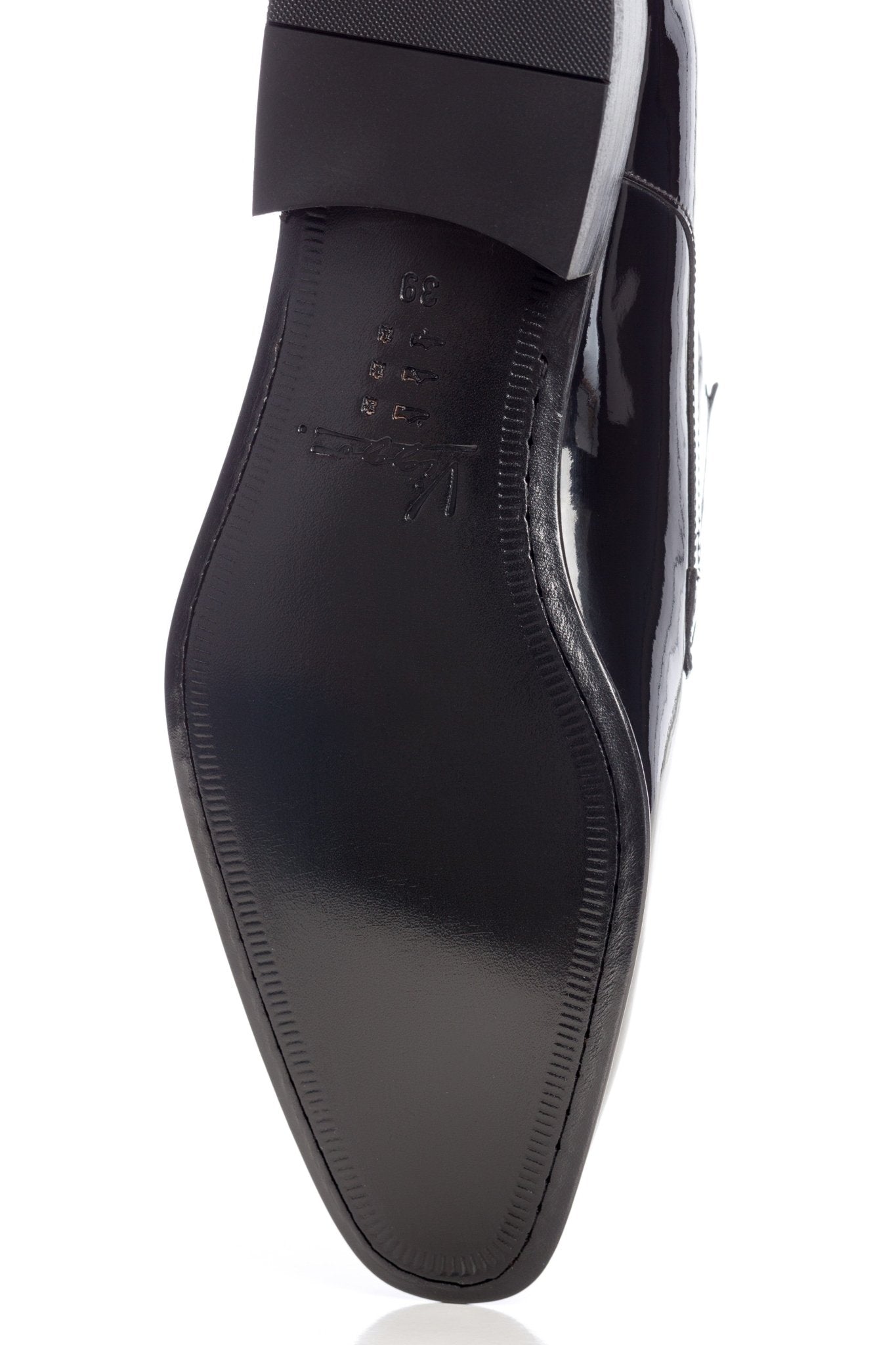 Pantofi Smoking Piele Lacuita Negri - Viggo