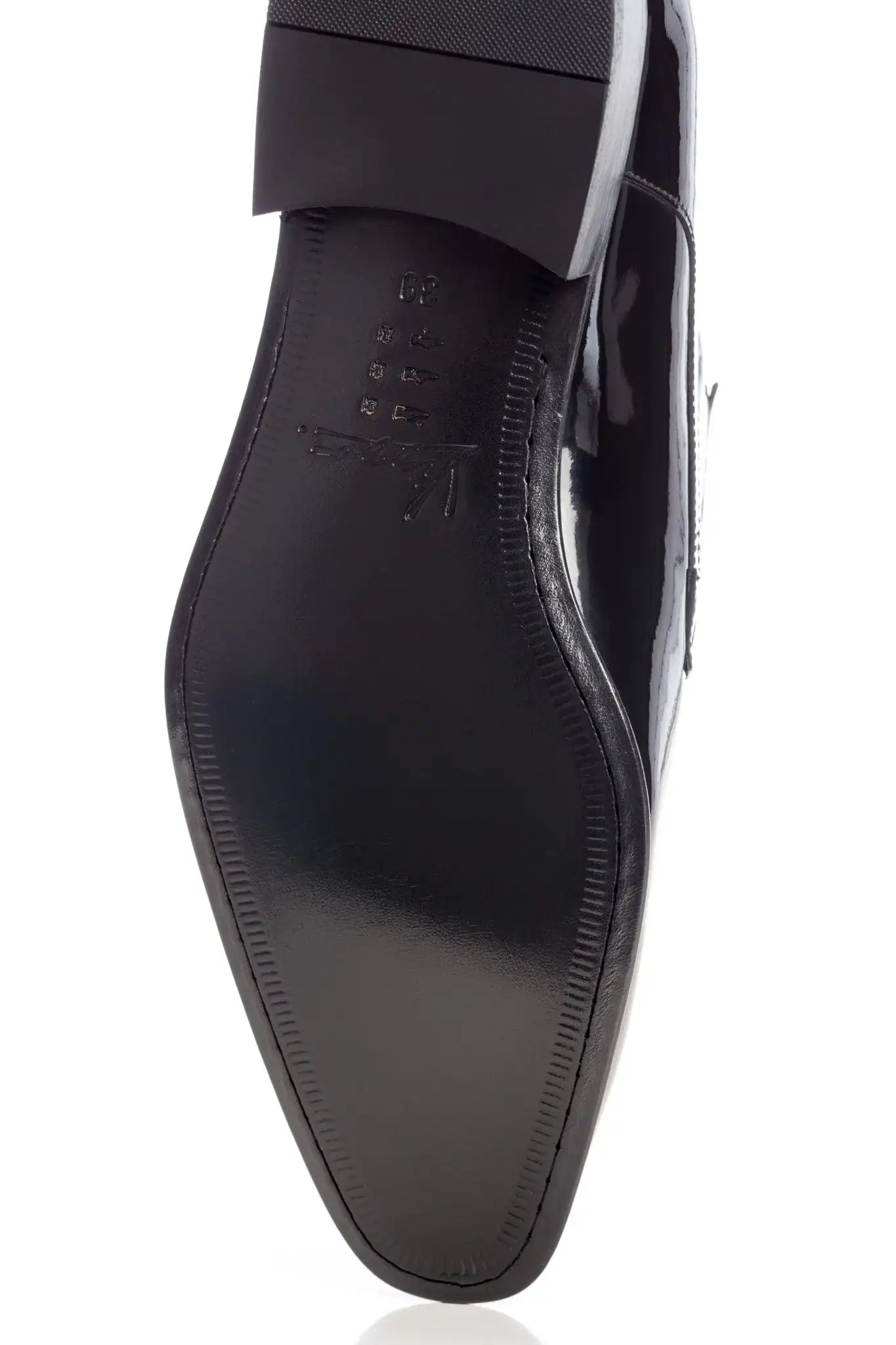 Pantofi Smoking Piele Lacuita Negri