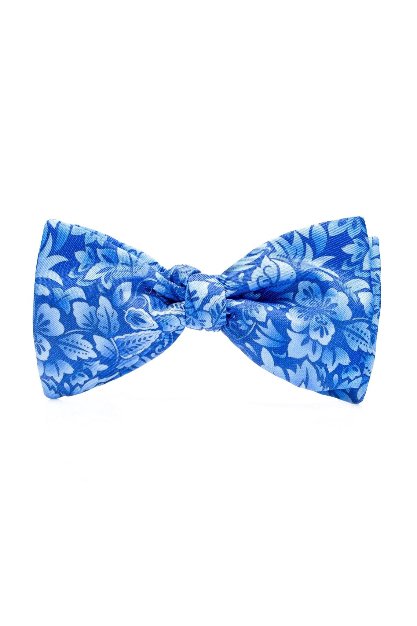 Smalt Blue Floral Bow Tie - Viggo