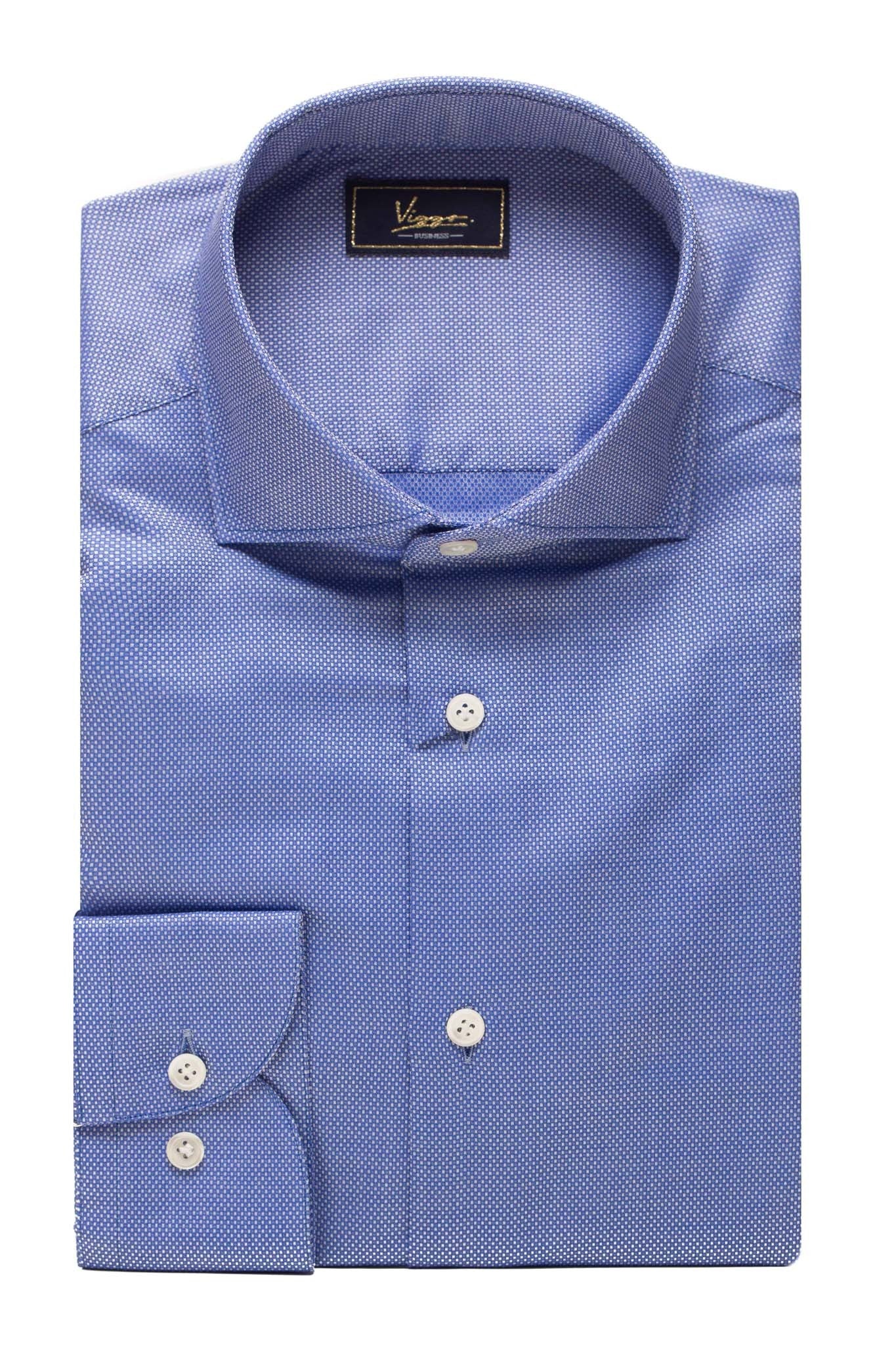 Blue Textured Shirt