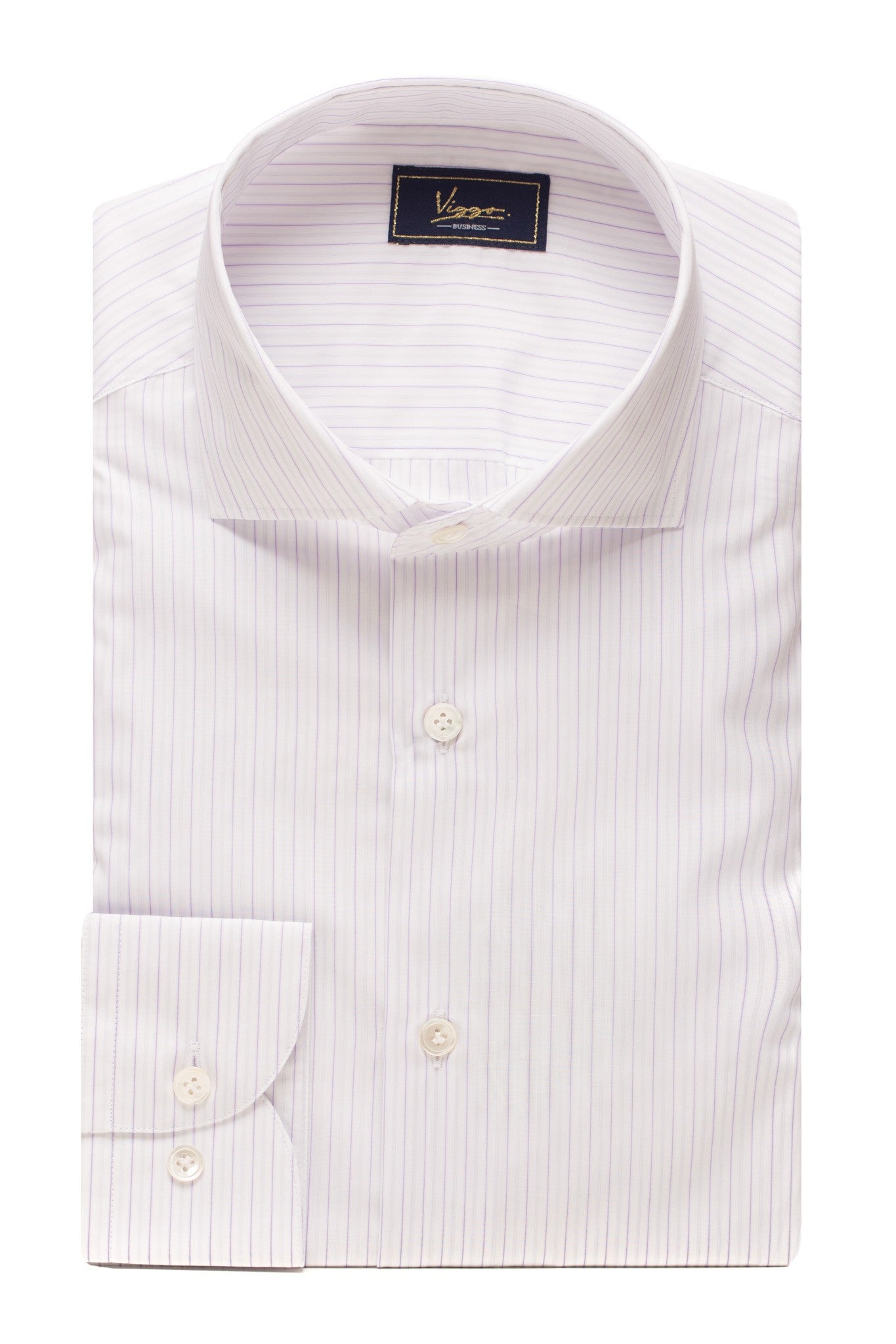 White Shirt With Fine Stripes