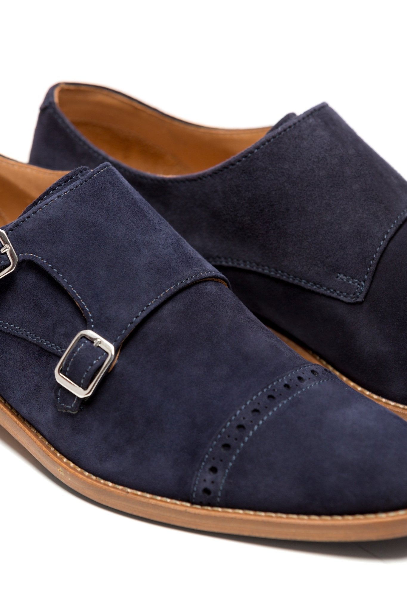 Pantofi din piele intoarsa, catarama dubla - Viggo