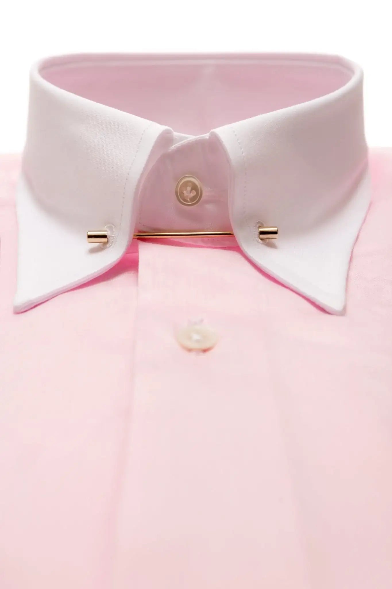 Camasa Roz Cu Guler Ac-Pin Alb