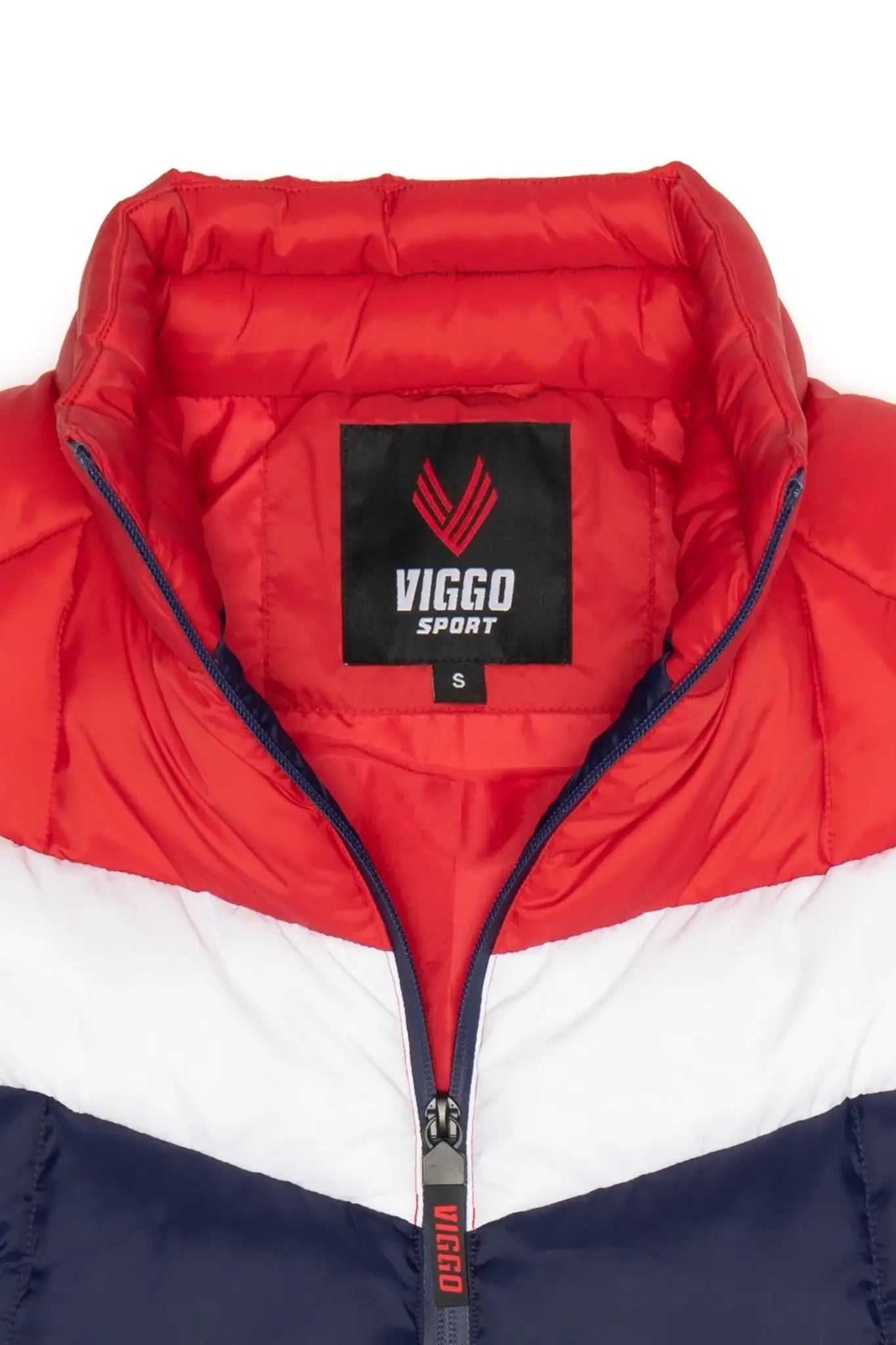 Navy Sport Vest With White And Red