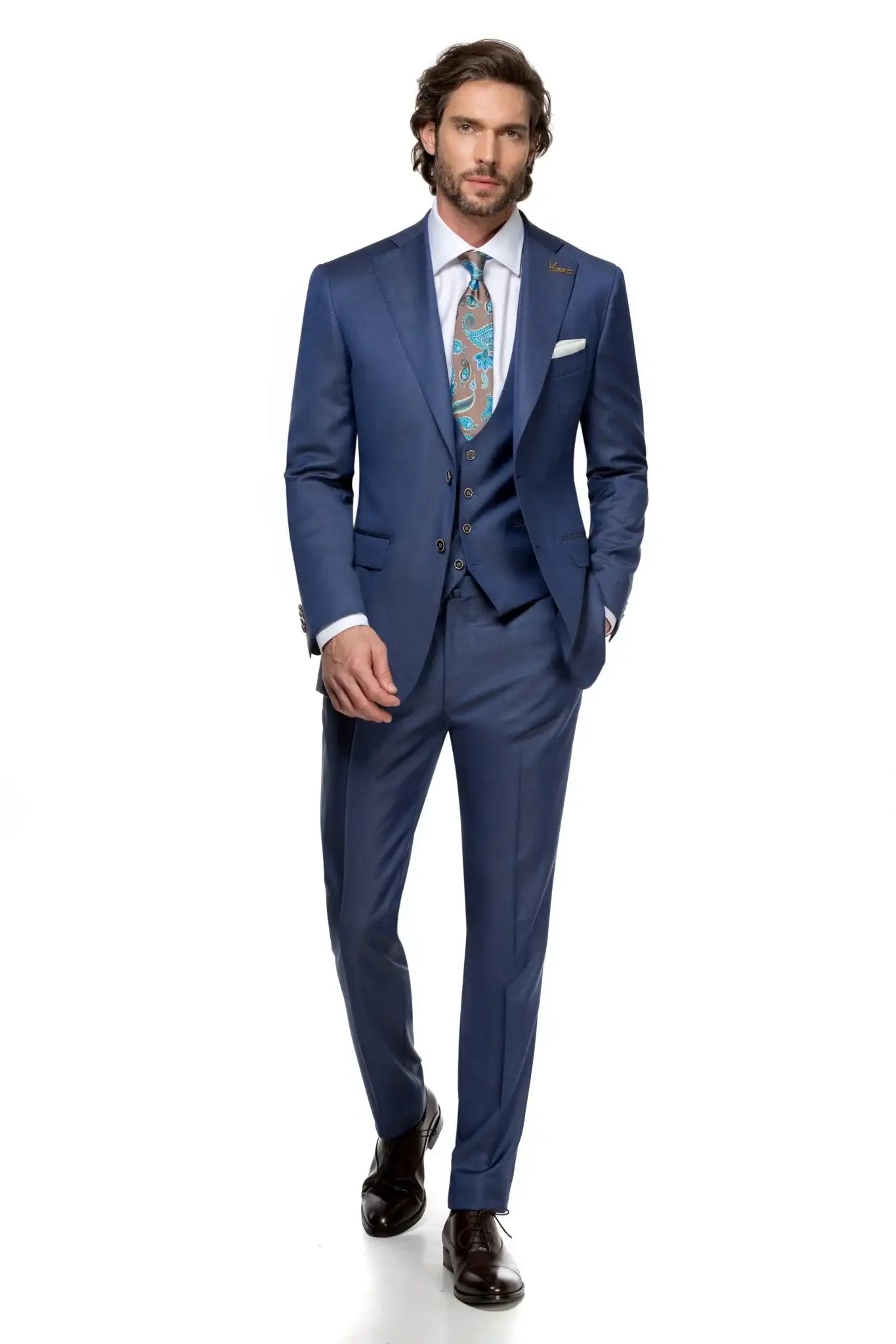 Costum Fredrik Bleumarin Trei Piese - Viggo